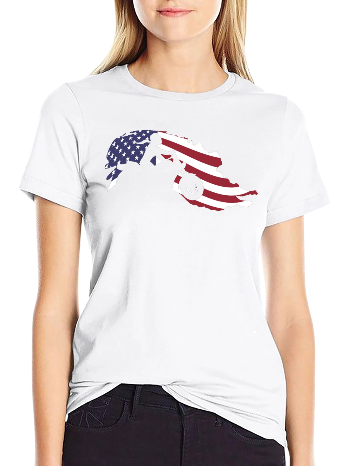 American Flag Motocross T-Shirt