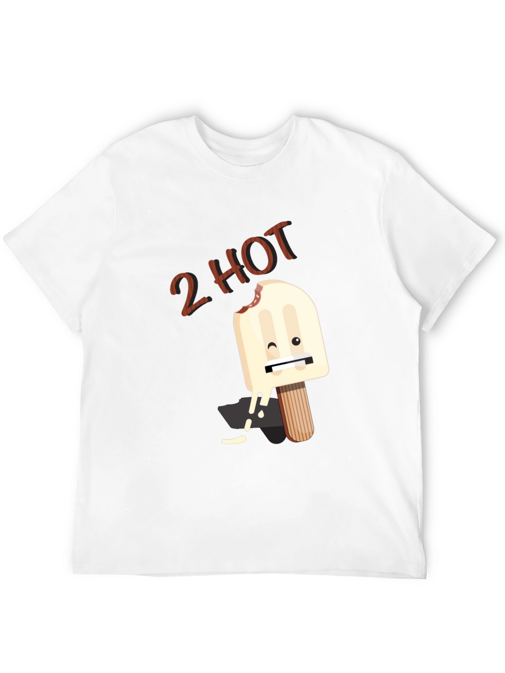 2 Hot Funny Graphic T-Shirt - Black