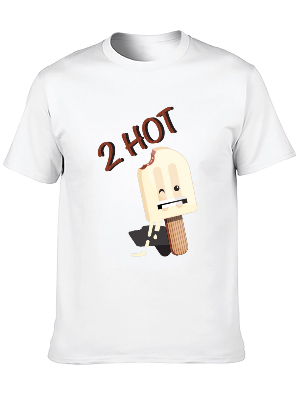 2 Hot Funny Graphic T-Shirt - Black