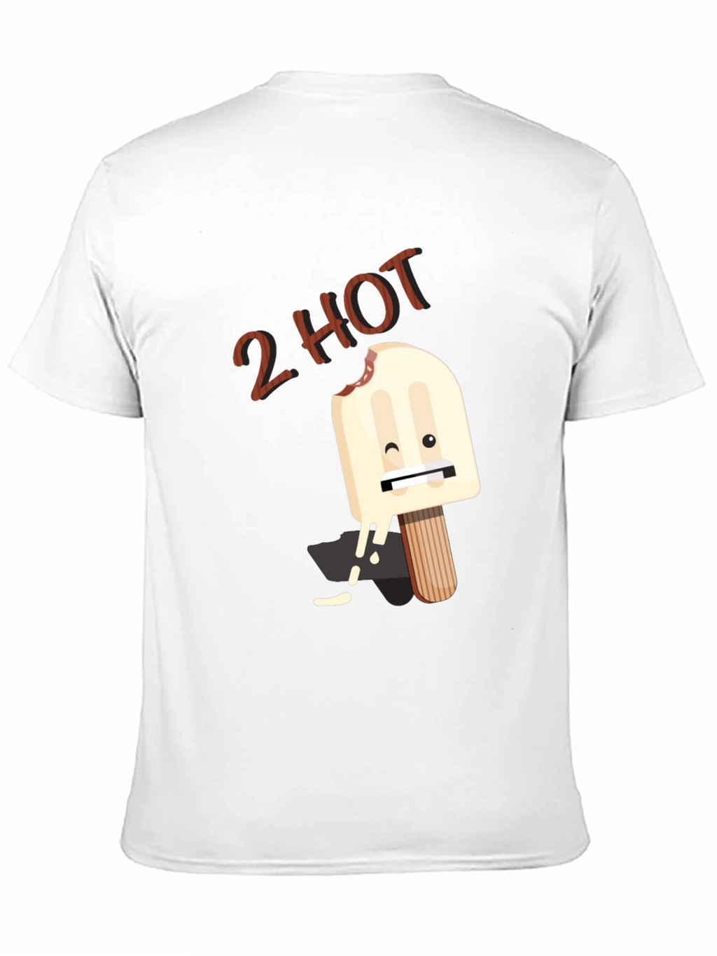 2 Hot Funny Graphic T-Shirt - Black