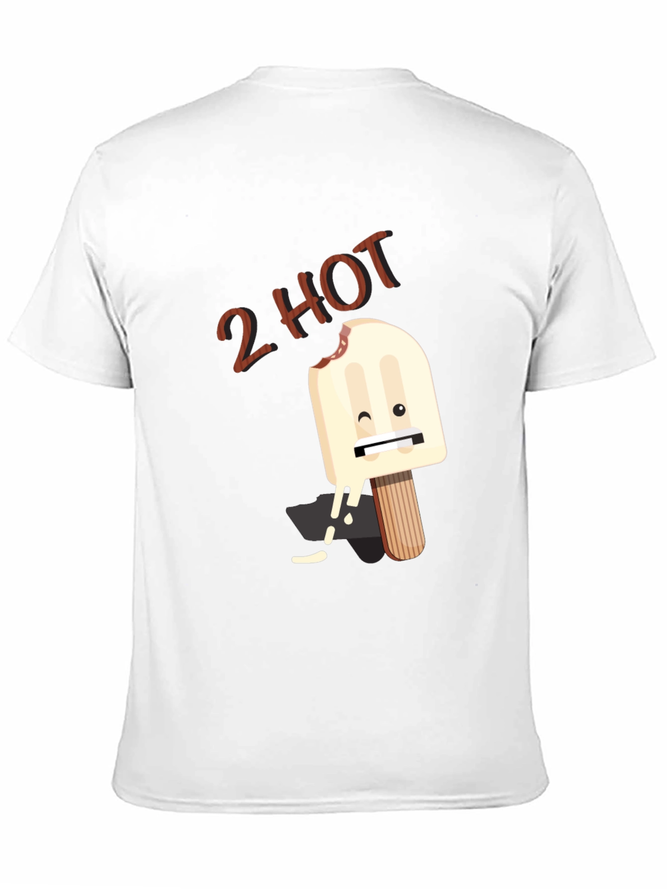 2 Hot Funny Graphic T-Shirt - Black