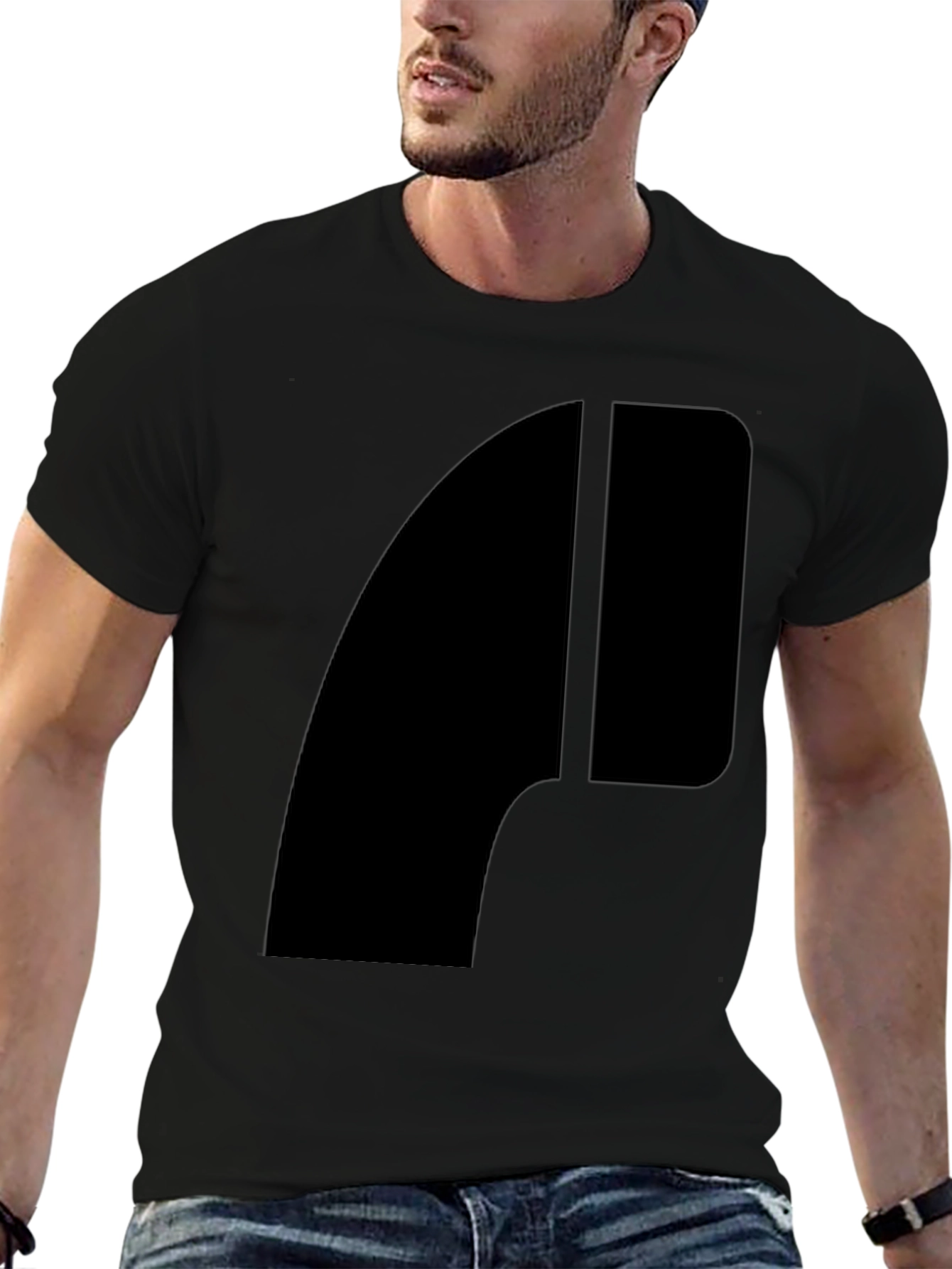 Abstract Graphic Black T-Shirt - Modern Style