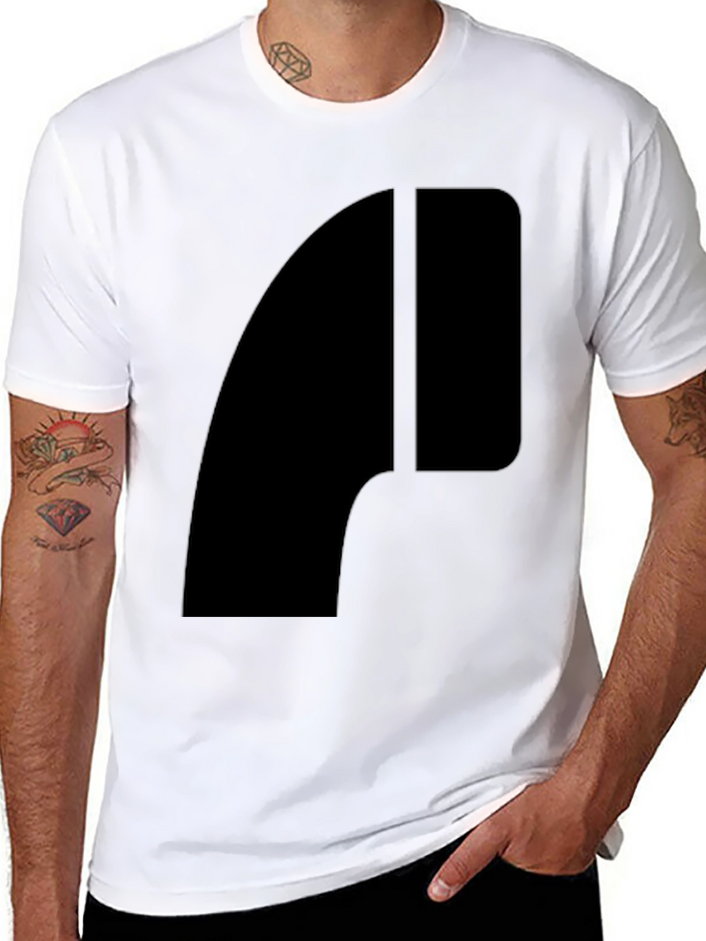 Abstract Graphic Black T-Shirt - Modern Style