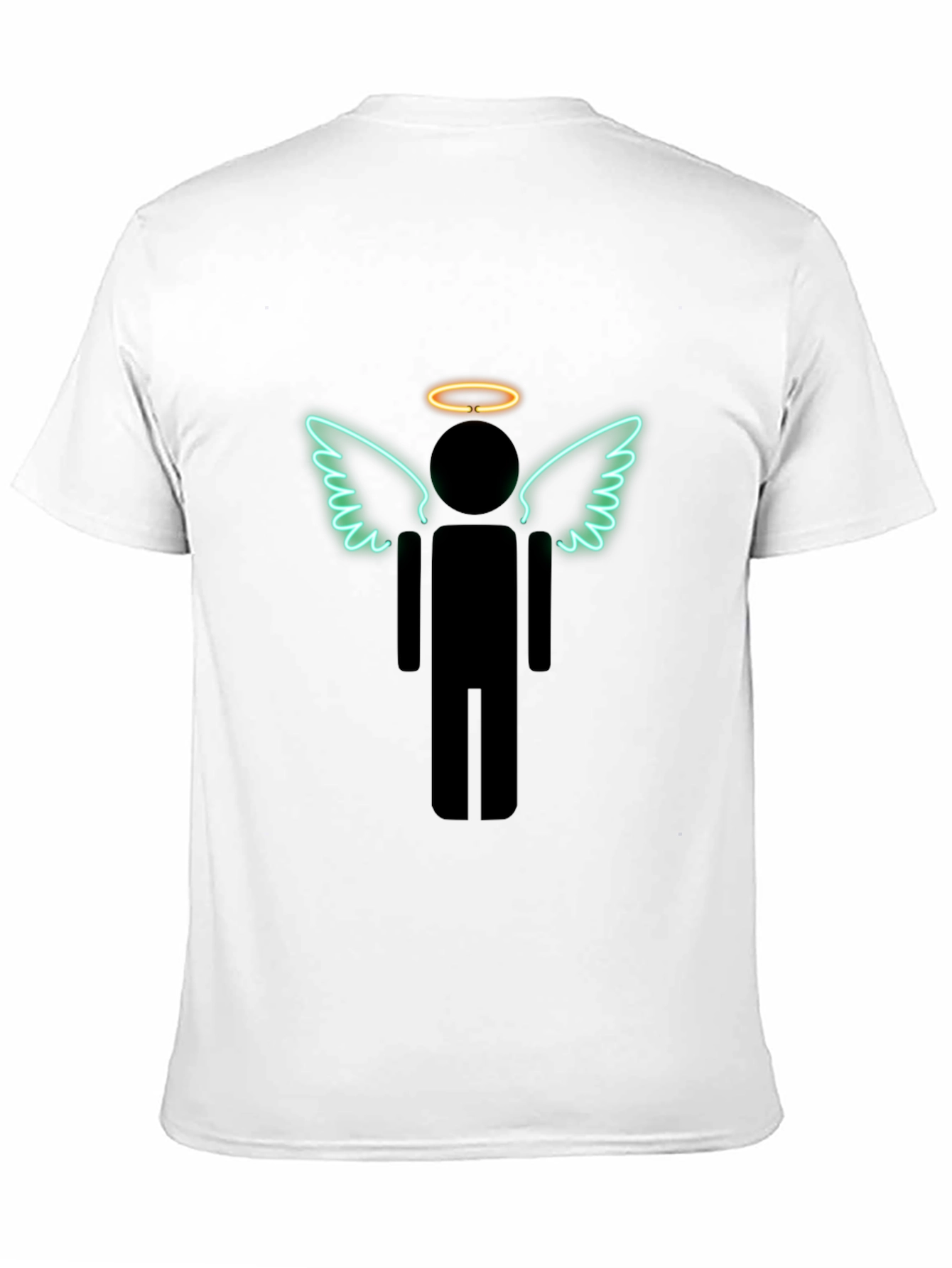 Angel Stick Figure Graphic Tee - Mens Black T-Shirt