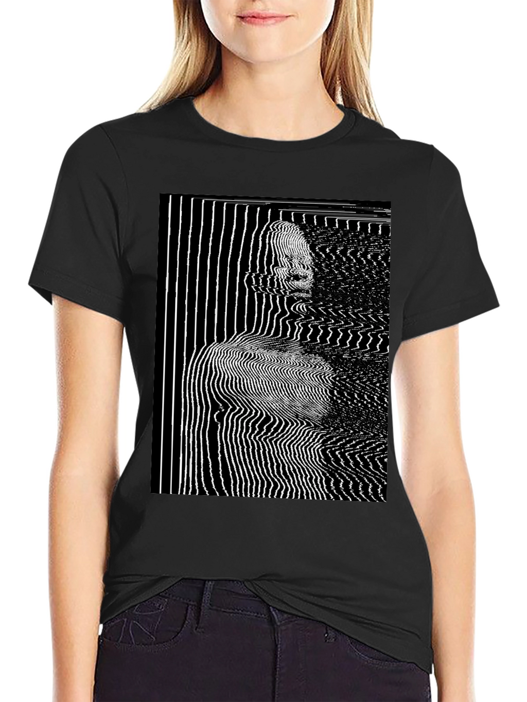 Abstract Line Art Graphic T-Shirt