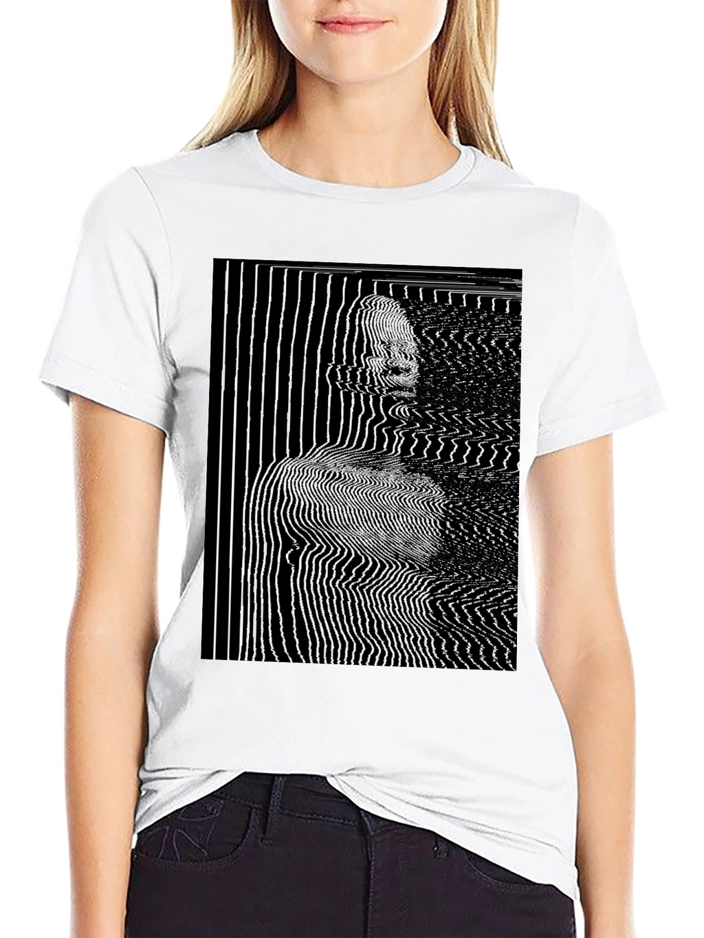 Abstract Line Art Graphic T-Shirt