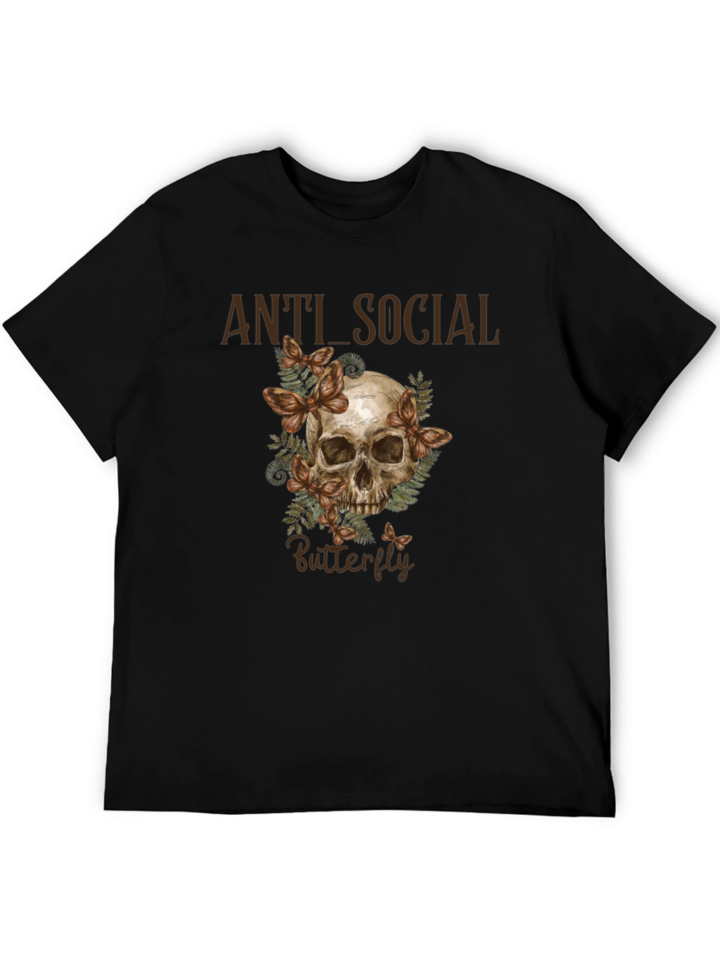 Anti Social Butterfly Graphic T-Shirt