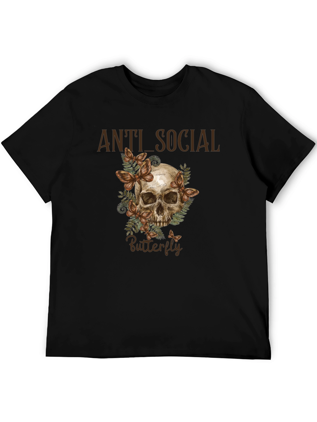 Anti Social Butterfly Graphic T-Shirt