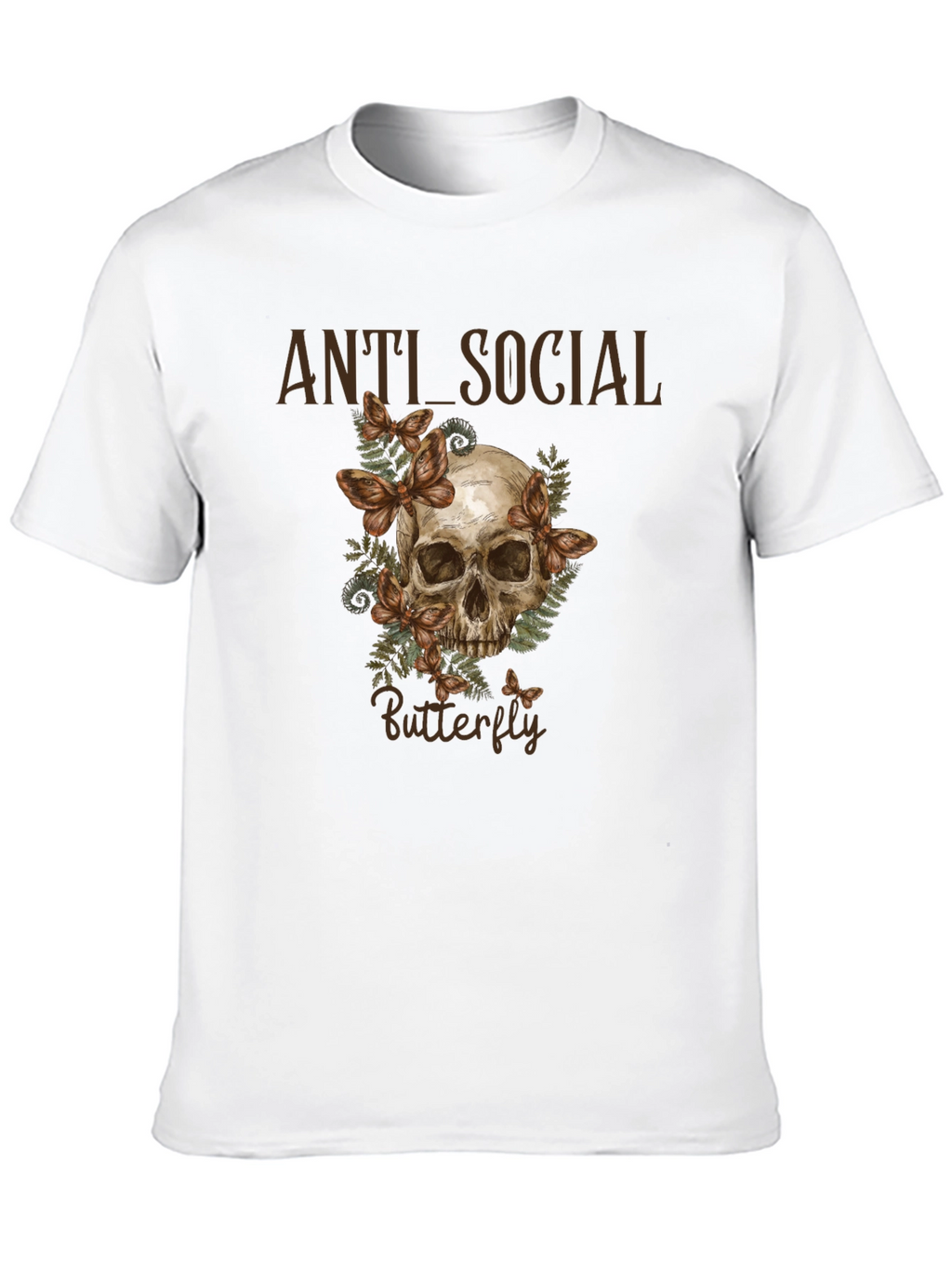 Anti Social Butterfly Graphic T-Shirt