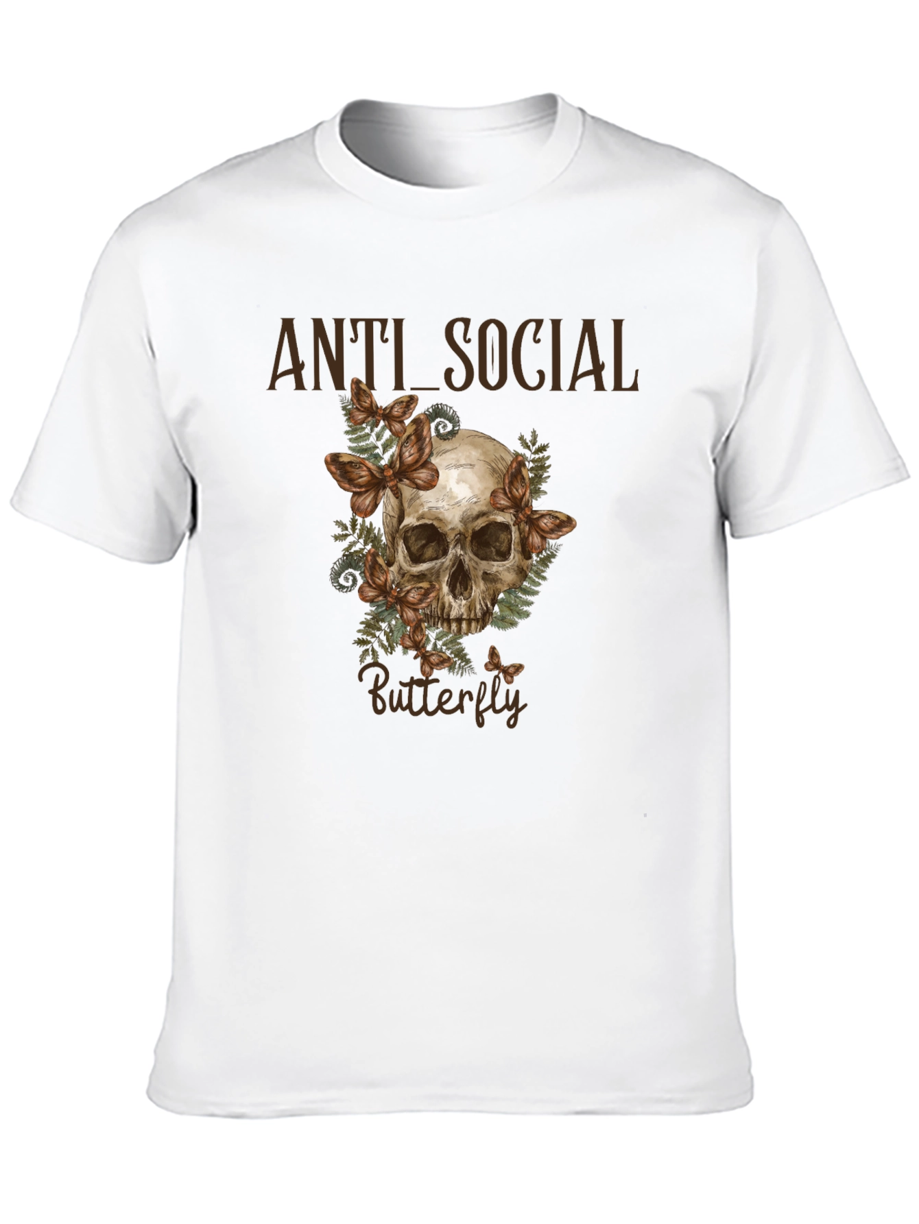 Anti Social Butterfly Graphic T-Shirt