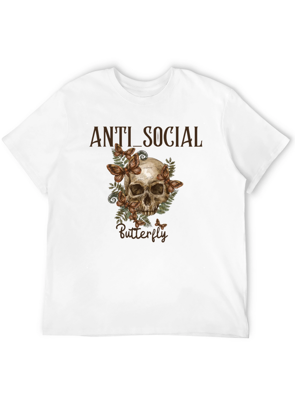 Anti Social Butterfly Graphic T-Shirt