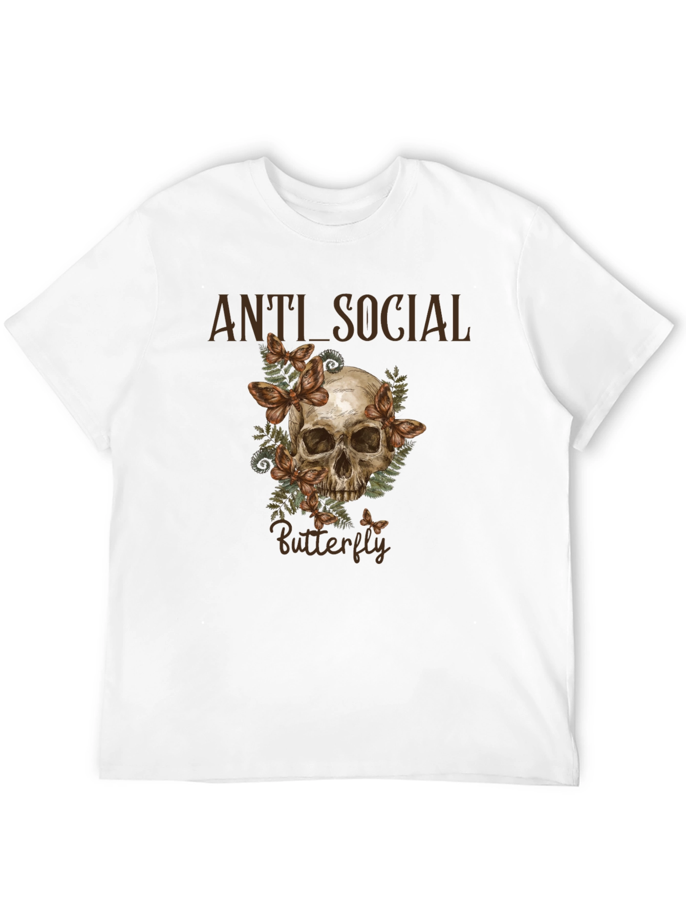 Anti Social Butterfly Graphic T-Shirt