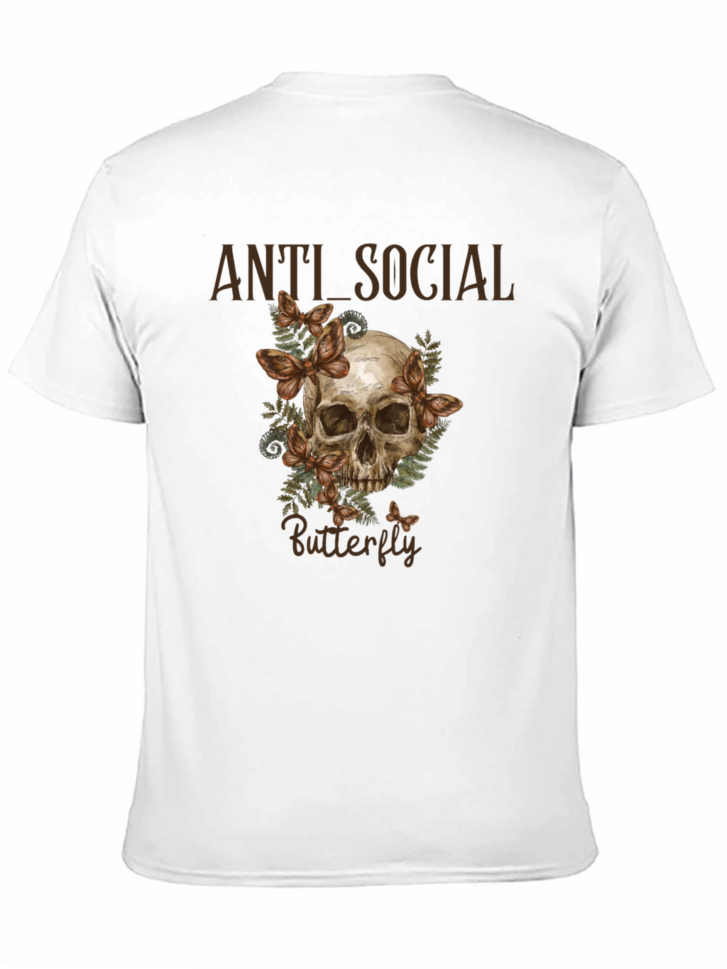 Anti Social Butterfly Graphic T-Shirt