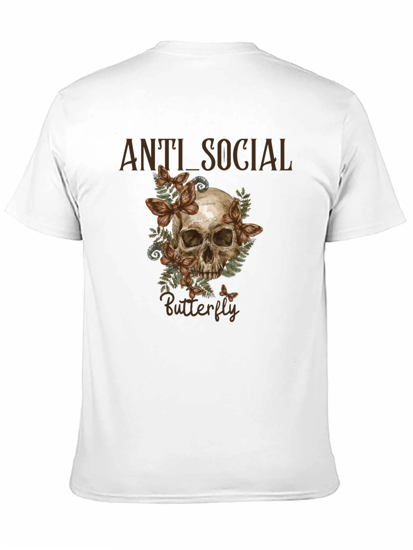 Anti Social Butterfly Graphic T-Shirt
