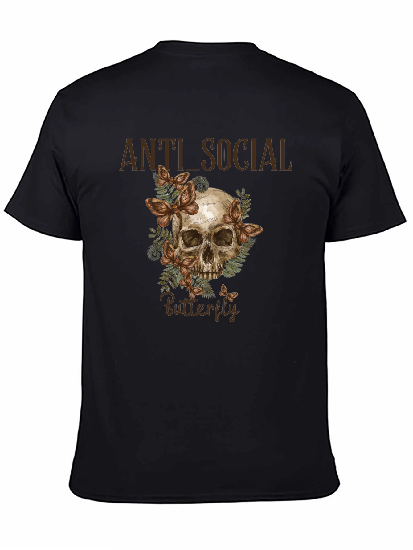 Anti Social Butterfly Graphic T-Shirt
