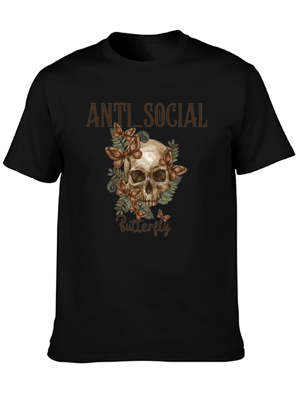 Anti Social Butterfly Graphic T-Shirt