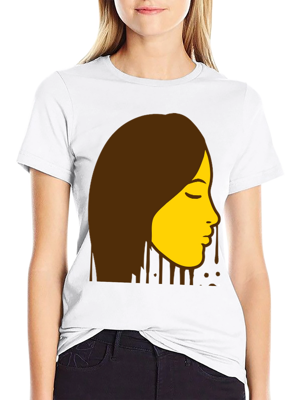 Abstract Woman Portrait Graphic Tee