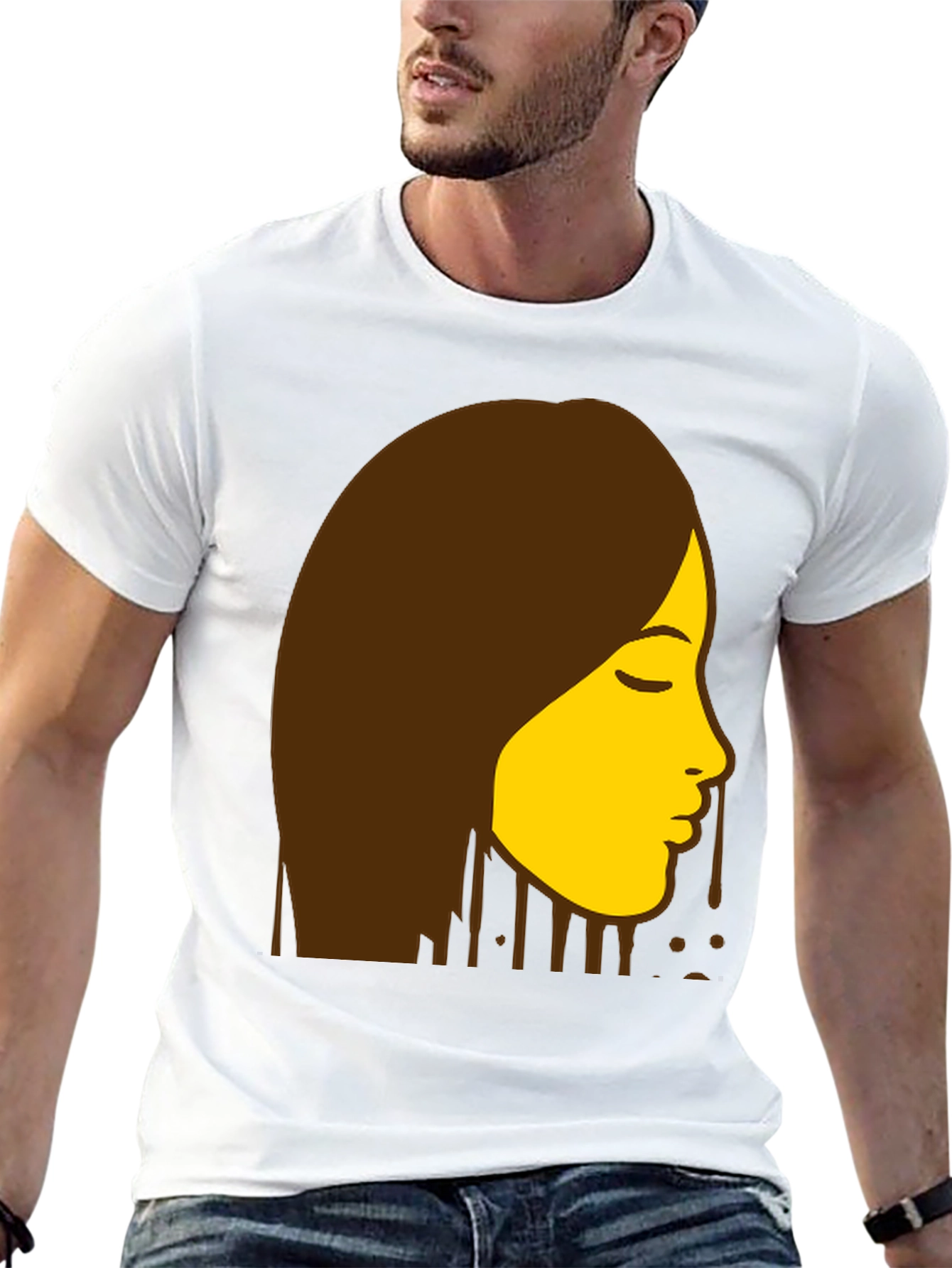Abstract Woman Portrait Graphic Tee