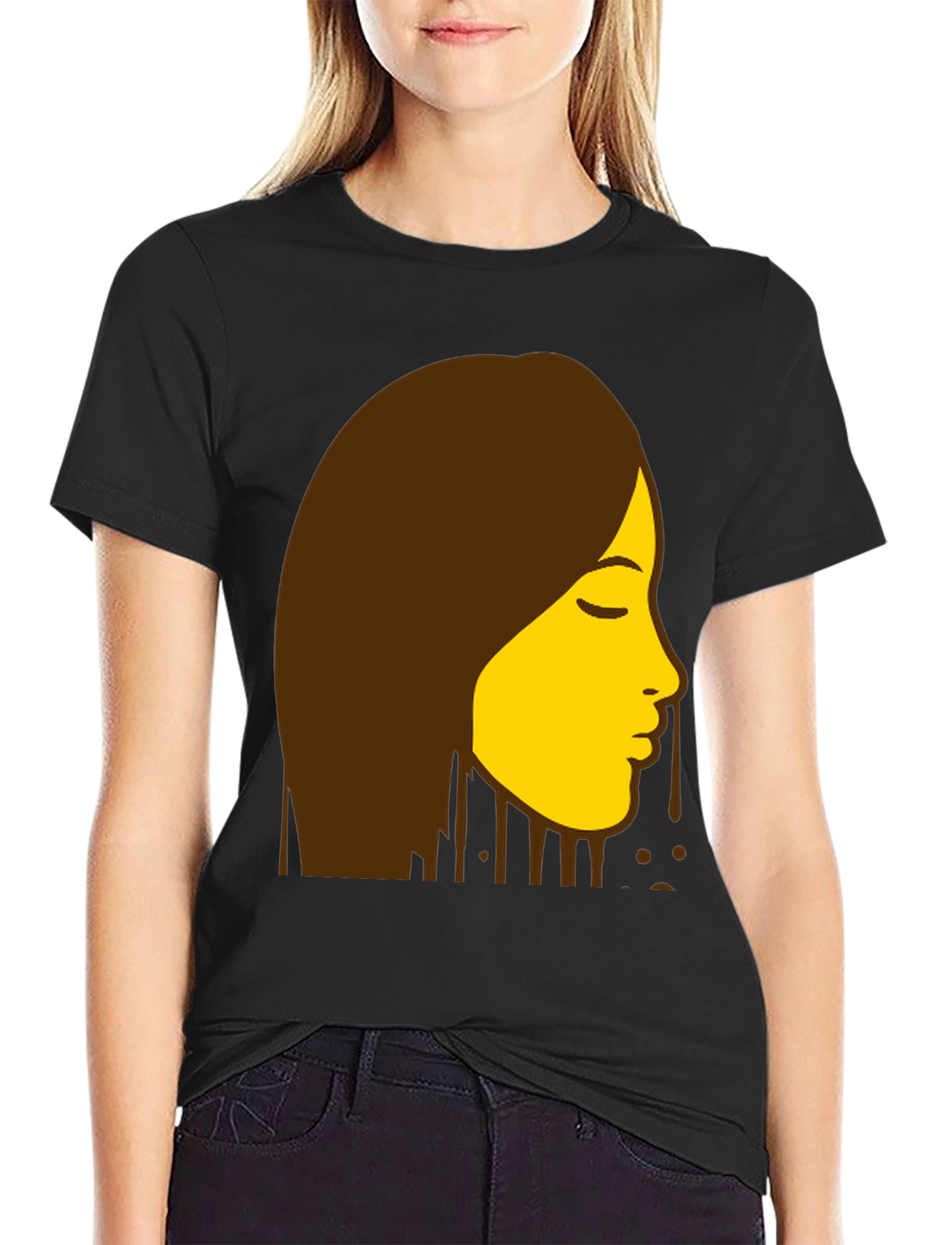 Abstract Woman Portrait Graphic Tee