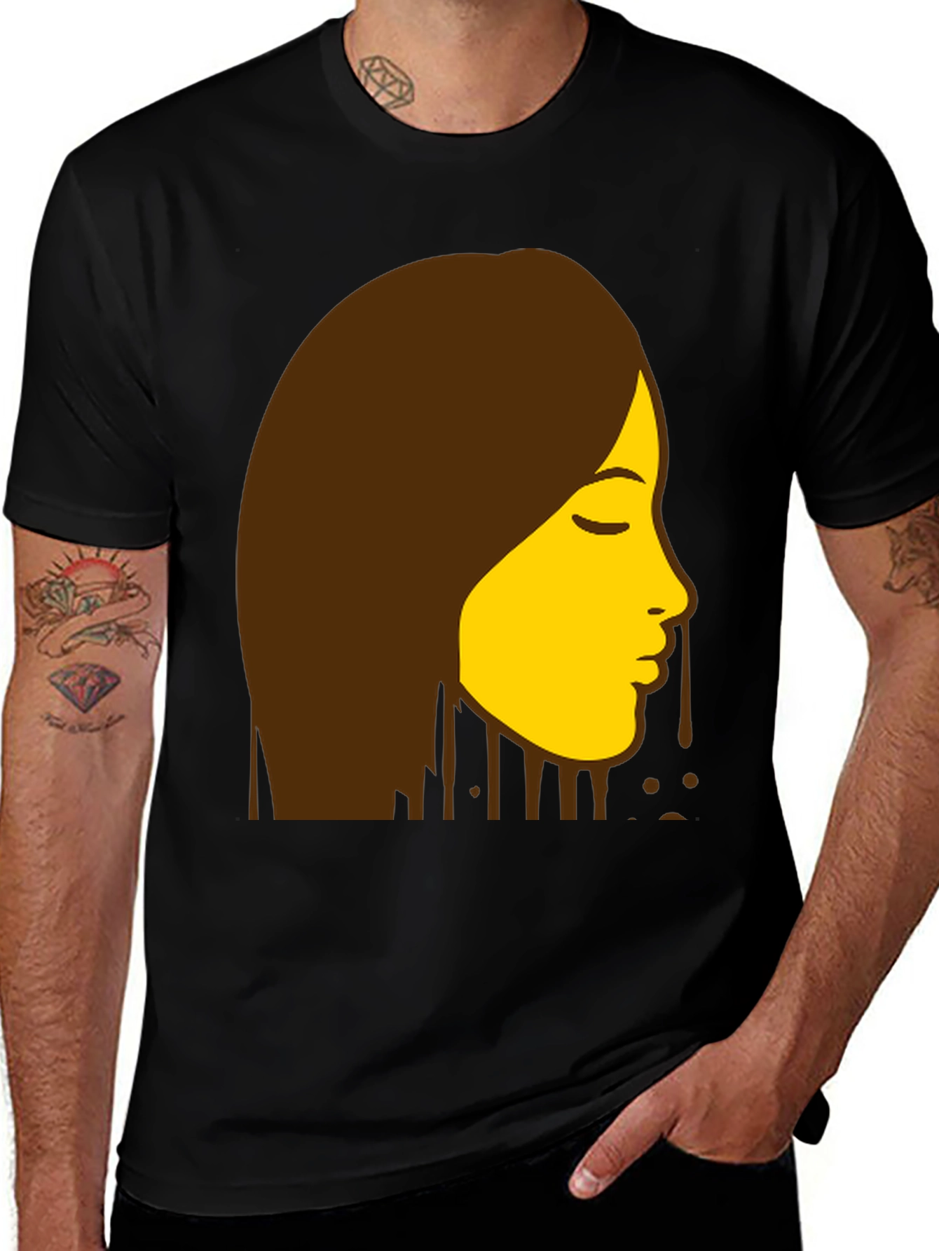 Abstract Woman Portrait Graphic Tee