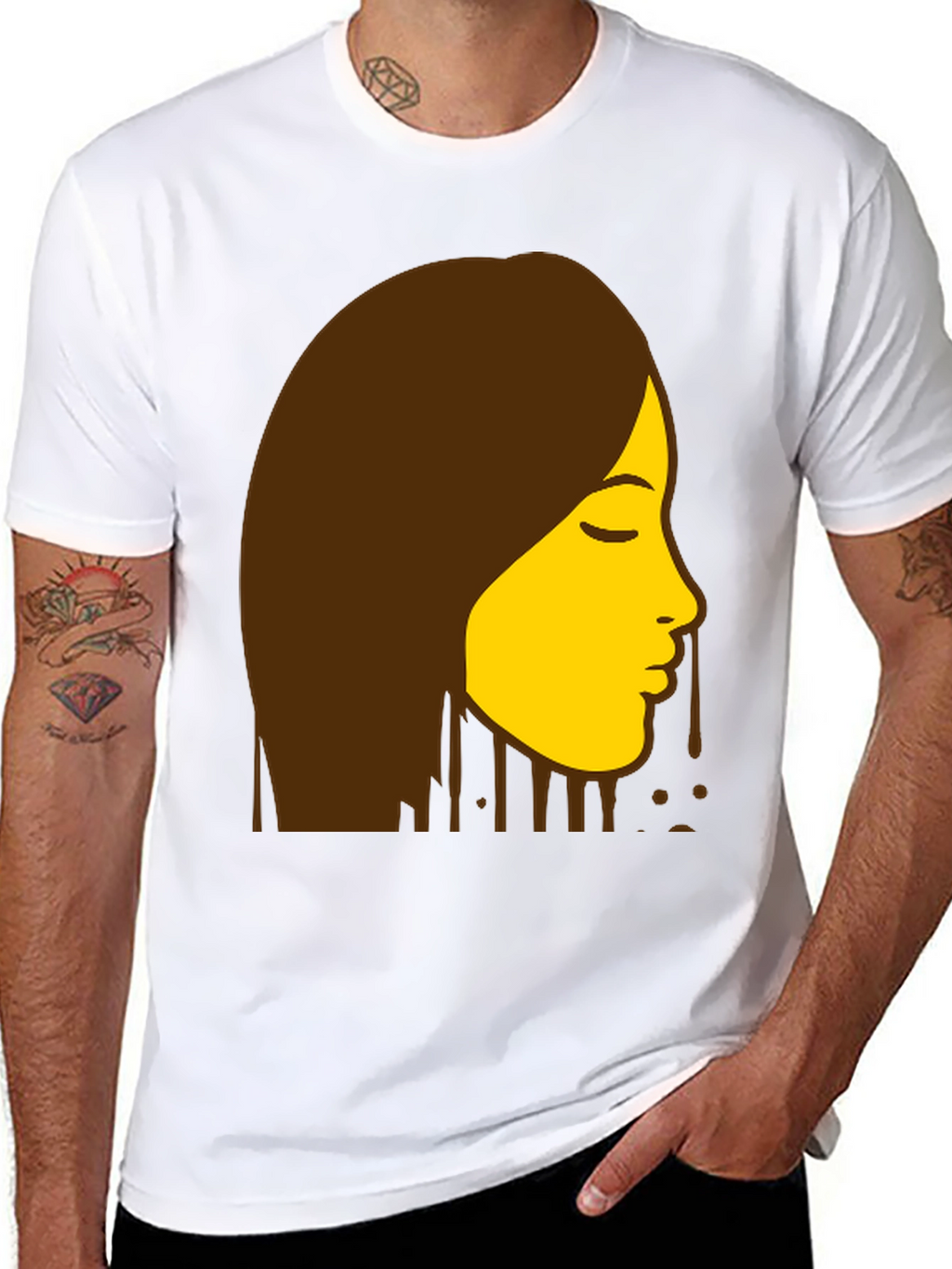 Abstract Woman Portrait Graphic Tee