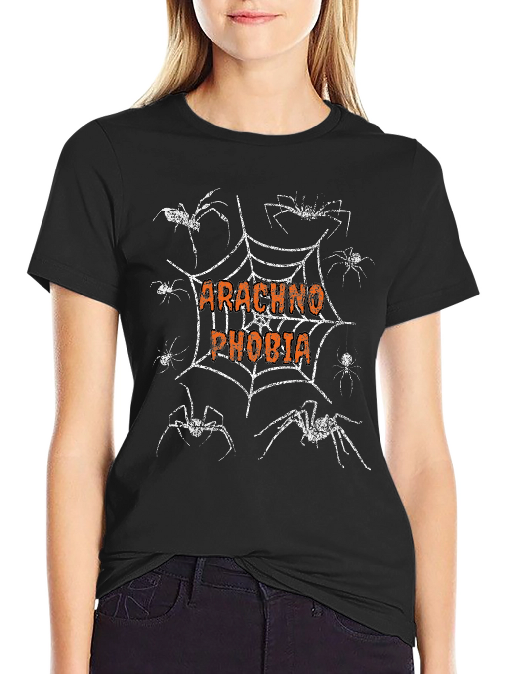 Arachnophobia Spider Web T-Shirt - Halloween