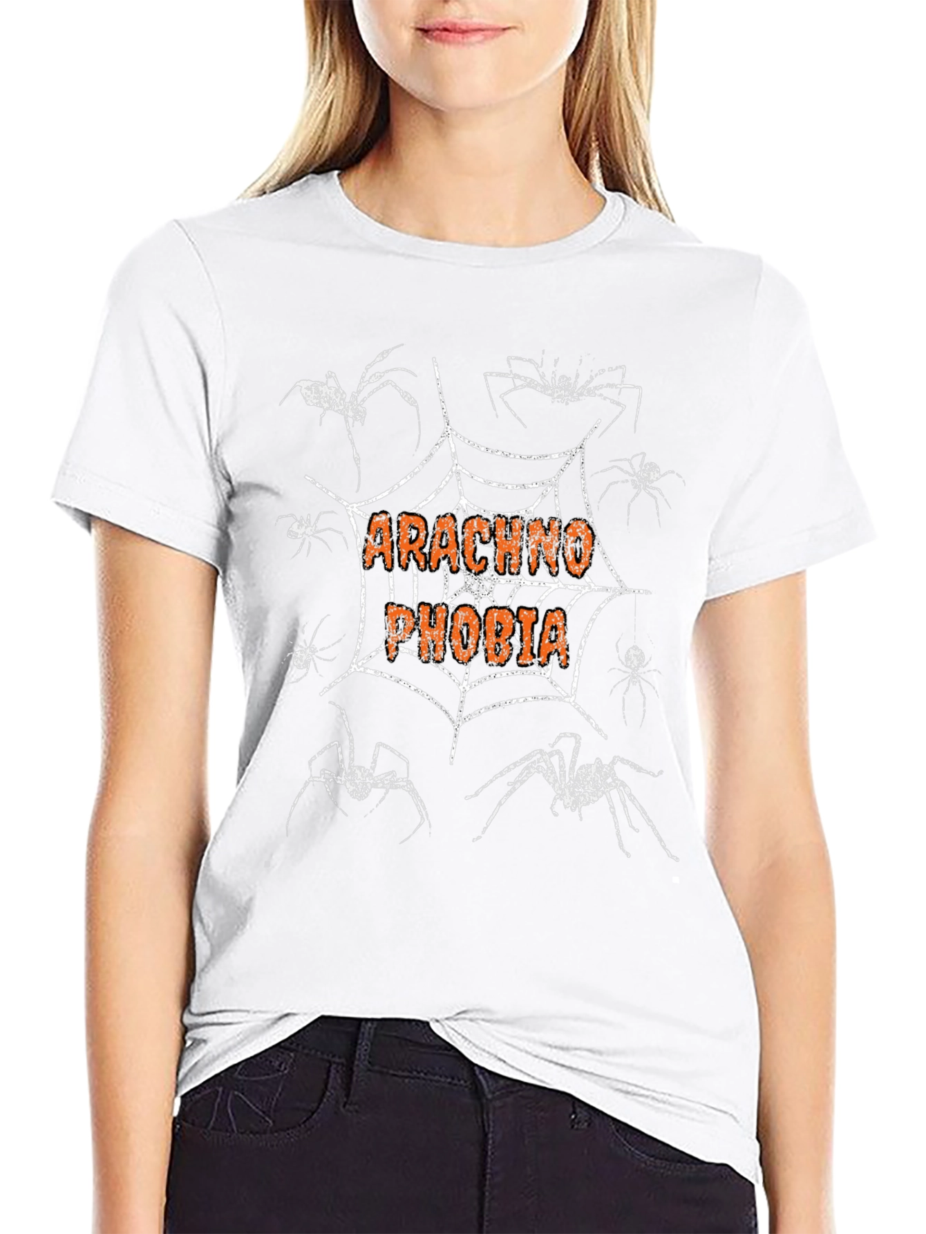 Arachnophobia Spider Web T-Shirt - Halloween