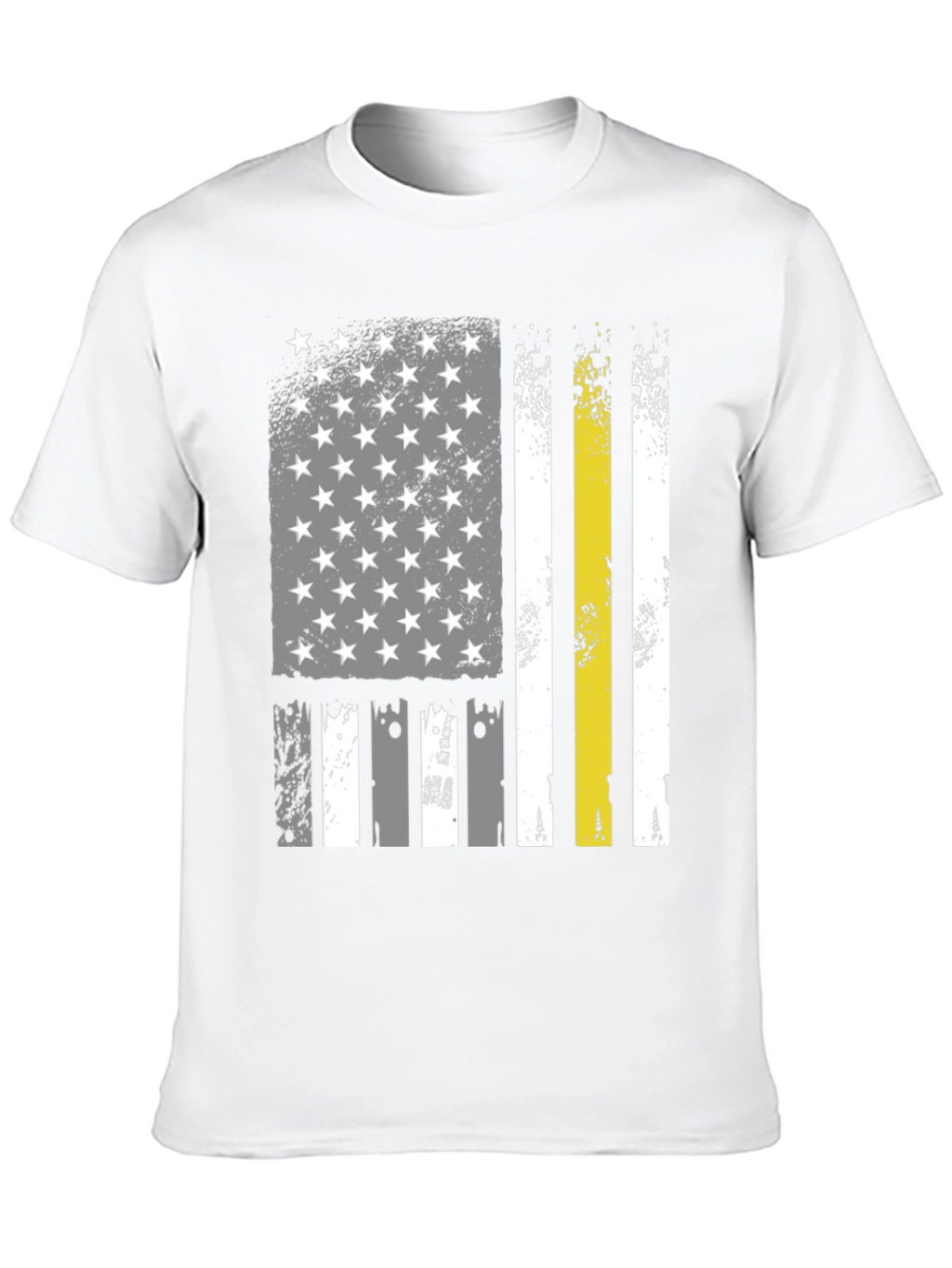 American Flag Thin Yellow Line Black T-Shirt