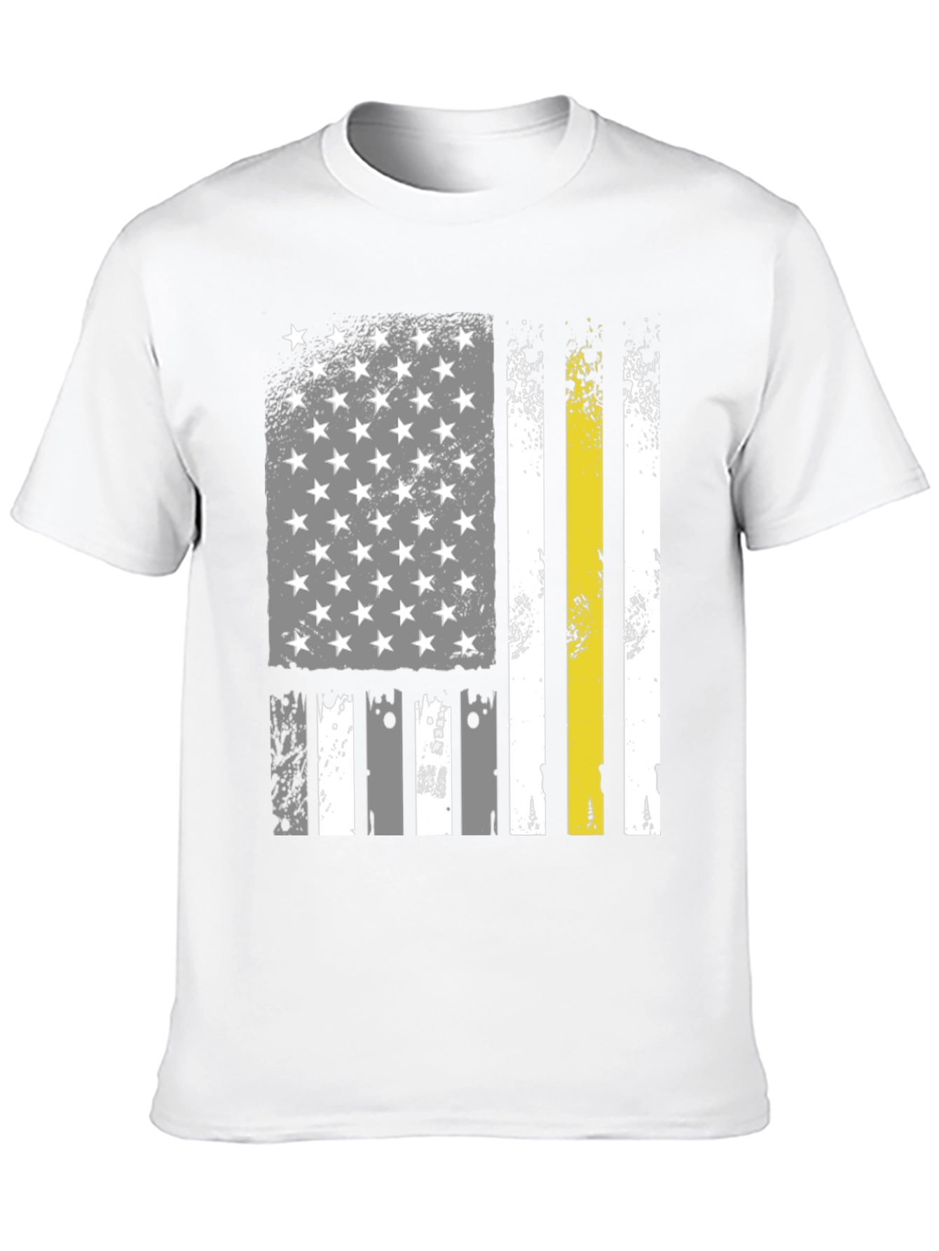 American Flag Thin Yellow Line Black T-Shirt