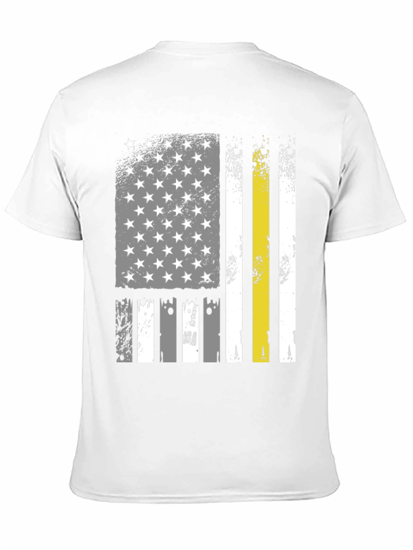 American Flag Thin Yellow Line Black T-Shirt