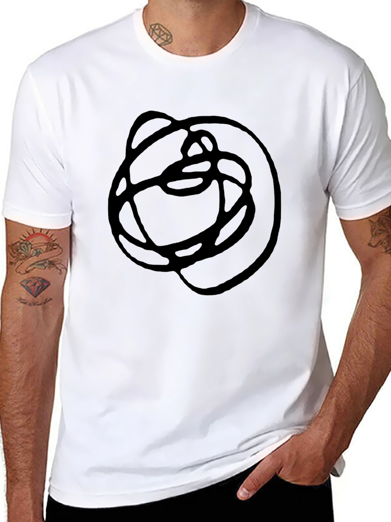 Abstract Graphic Black T-Shirt - Modern Art Tee