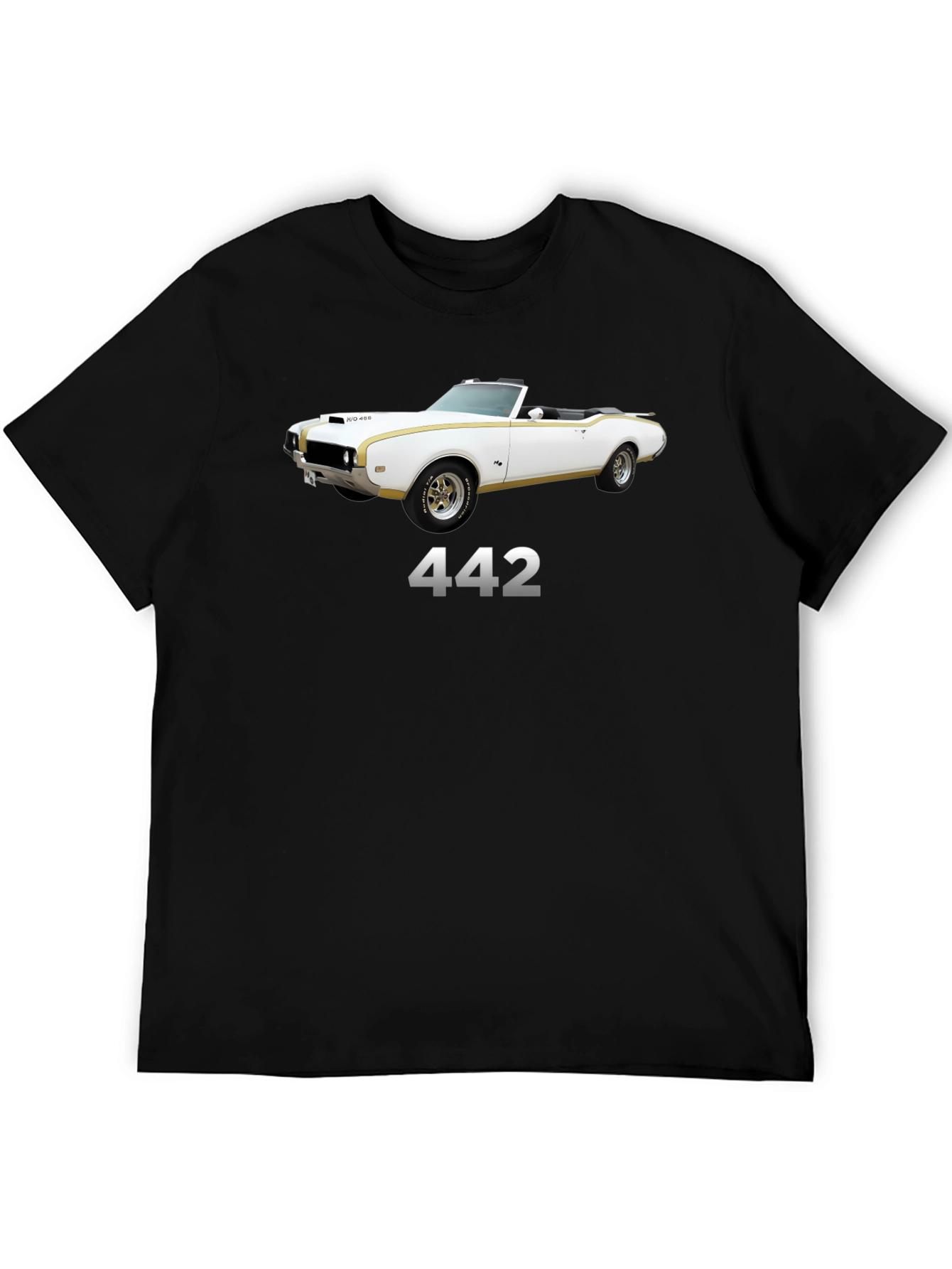 442 Classic Car Black T-Shirt