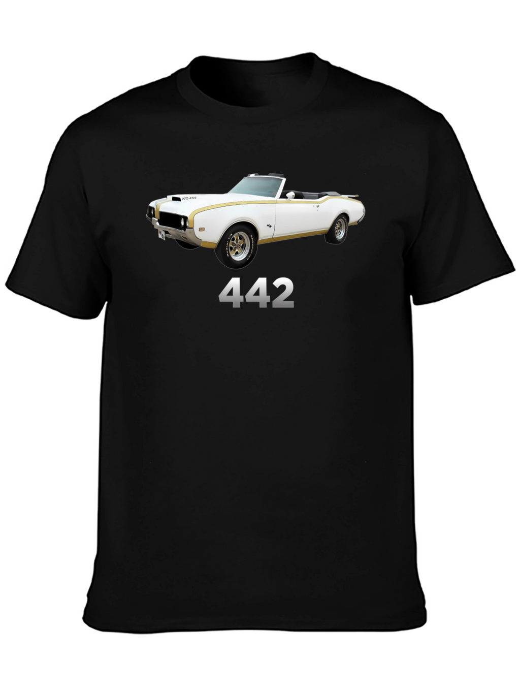 442 Classic Car Black T-Shirt