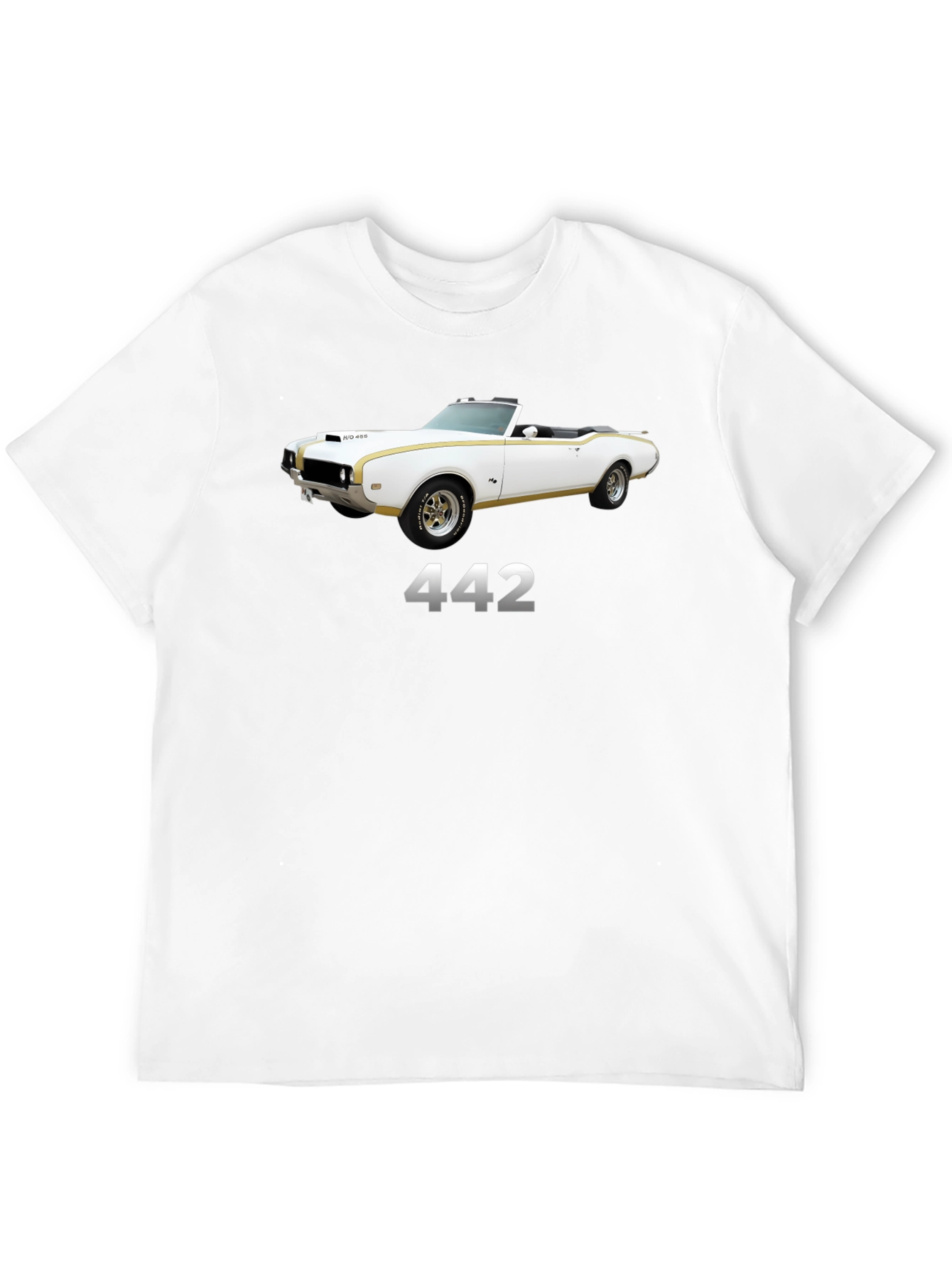 442 Classic Car Black T-Shirt