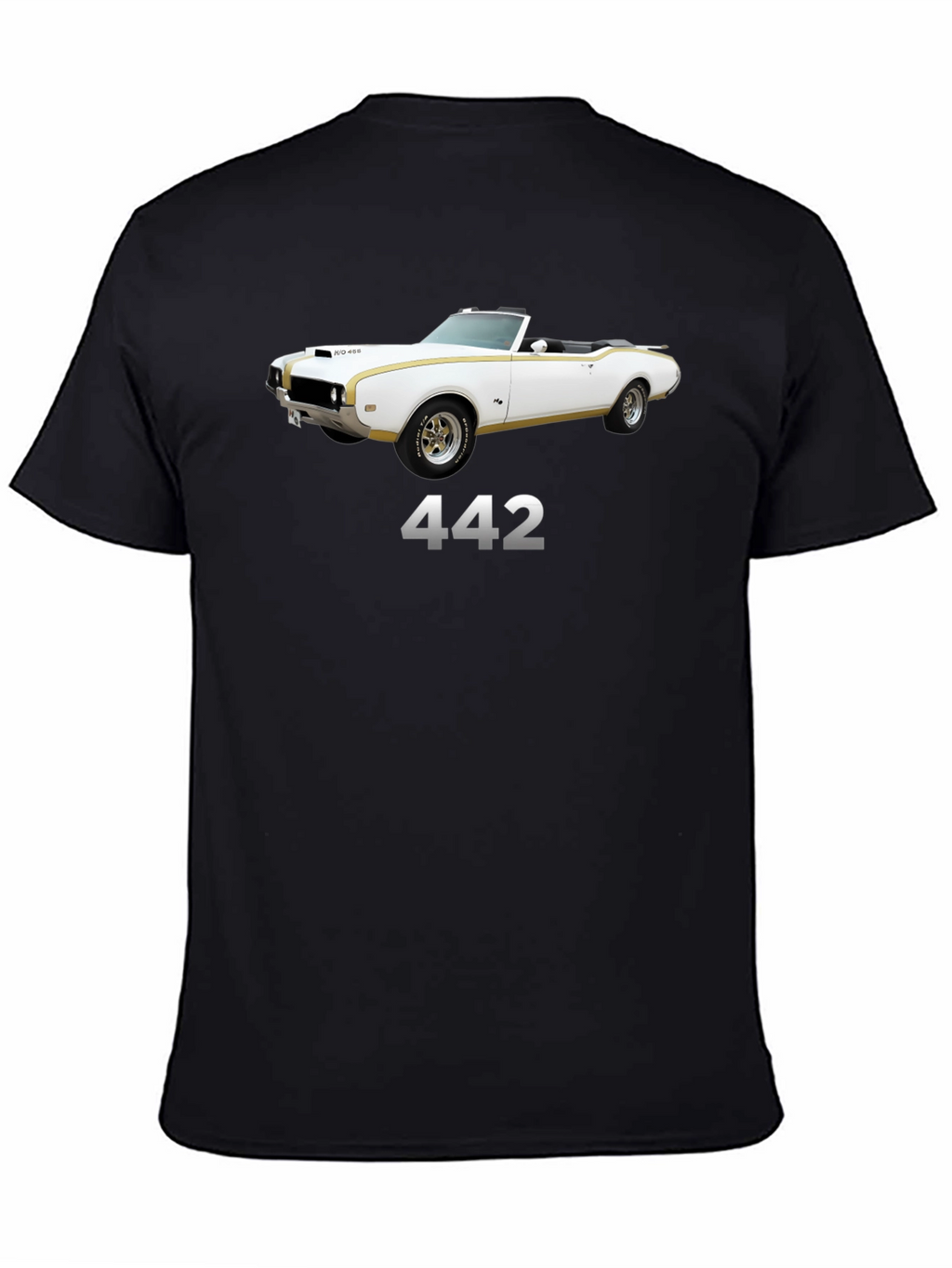 442 Classic Car Black T-Shirt