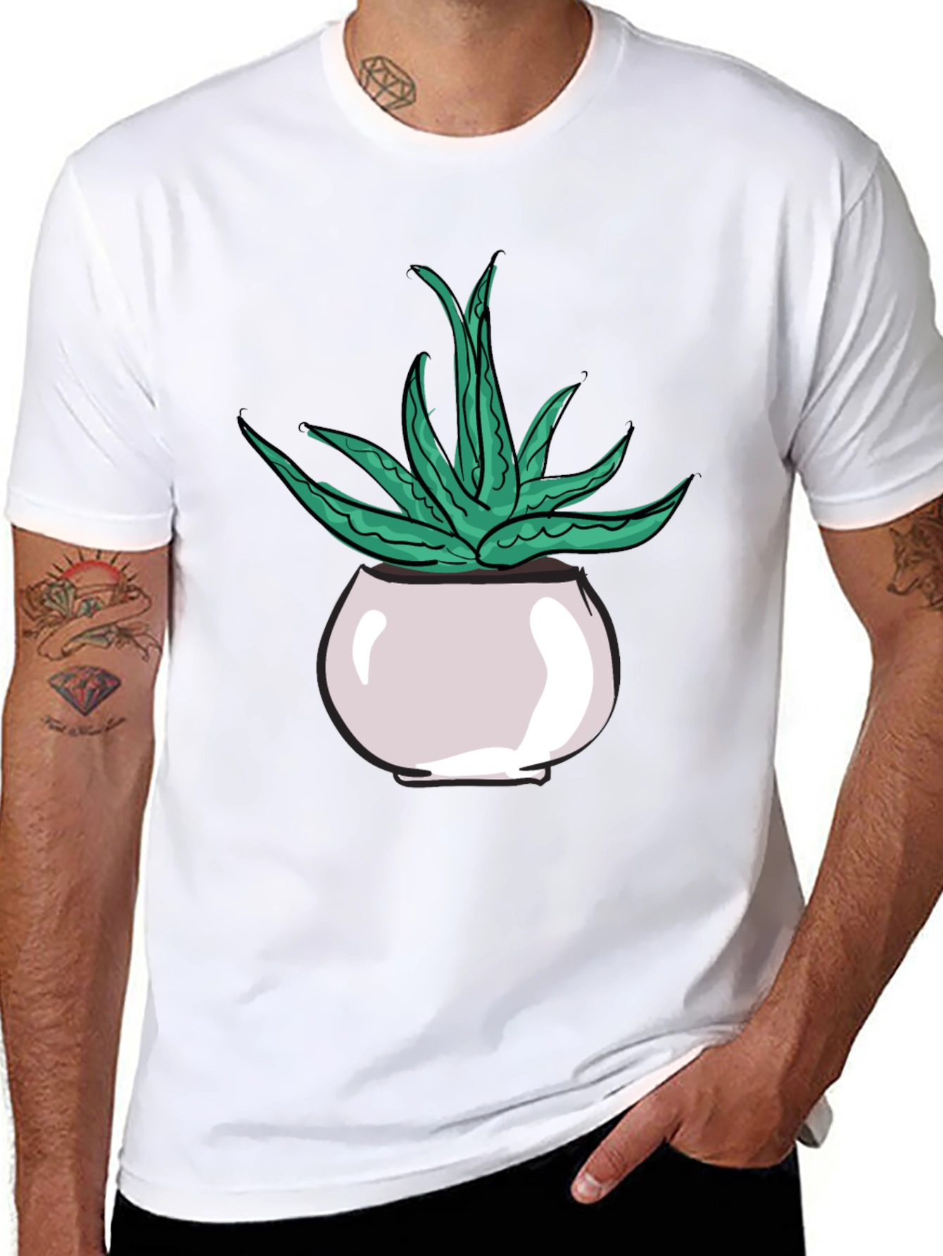 Aloe Plant Graphic Tee - Stylish & Unique Design
