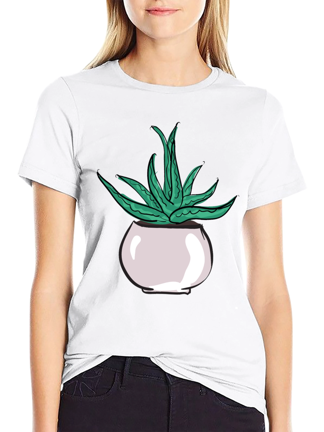 Aloe Plant Graphic Tee - Stylish & Unique Design