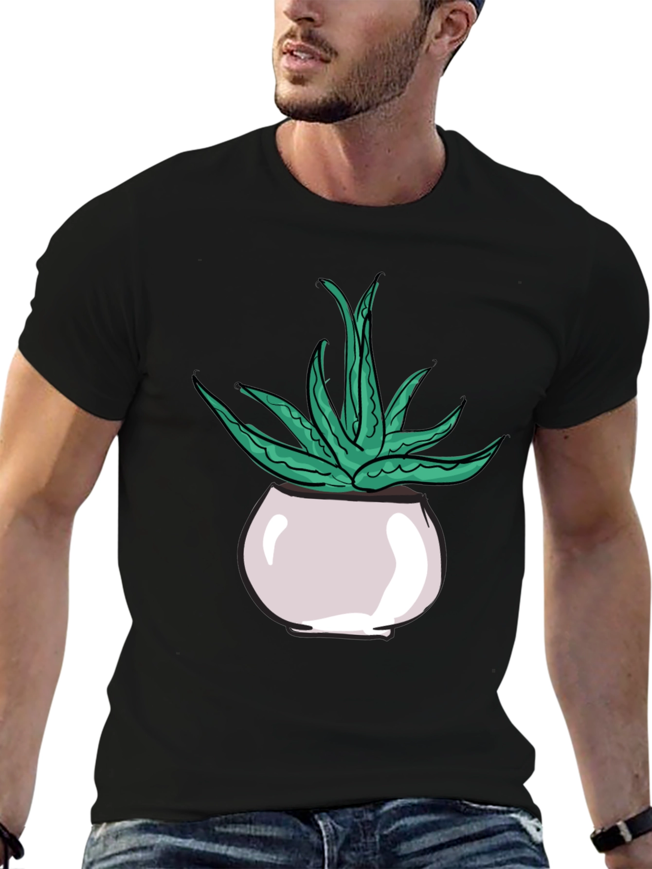 Aloe Plant Graphic Tee - Stylish & Unique Design