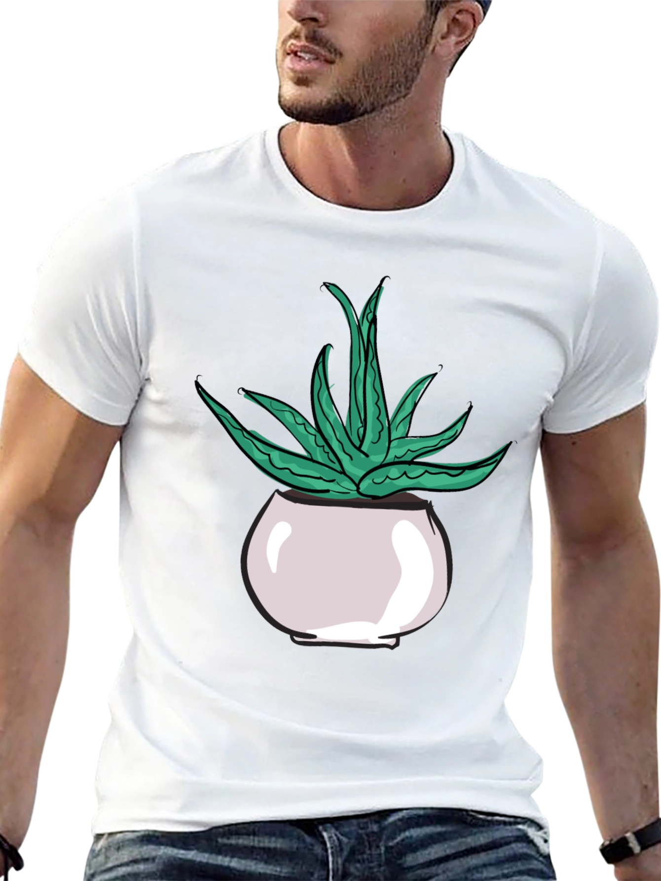 Aloe Plant Graphic Tee - Stylish & Unique Design