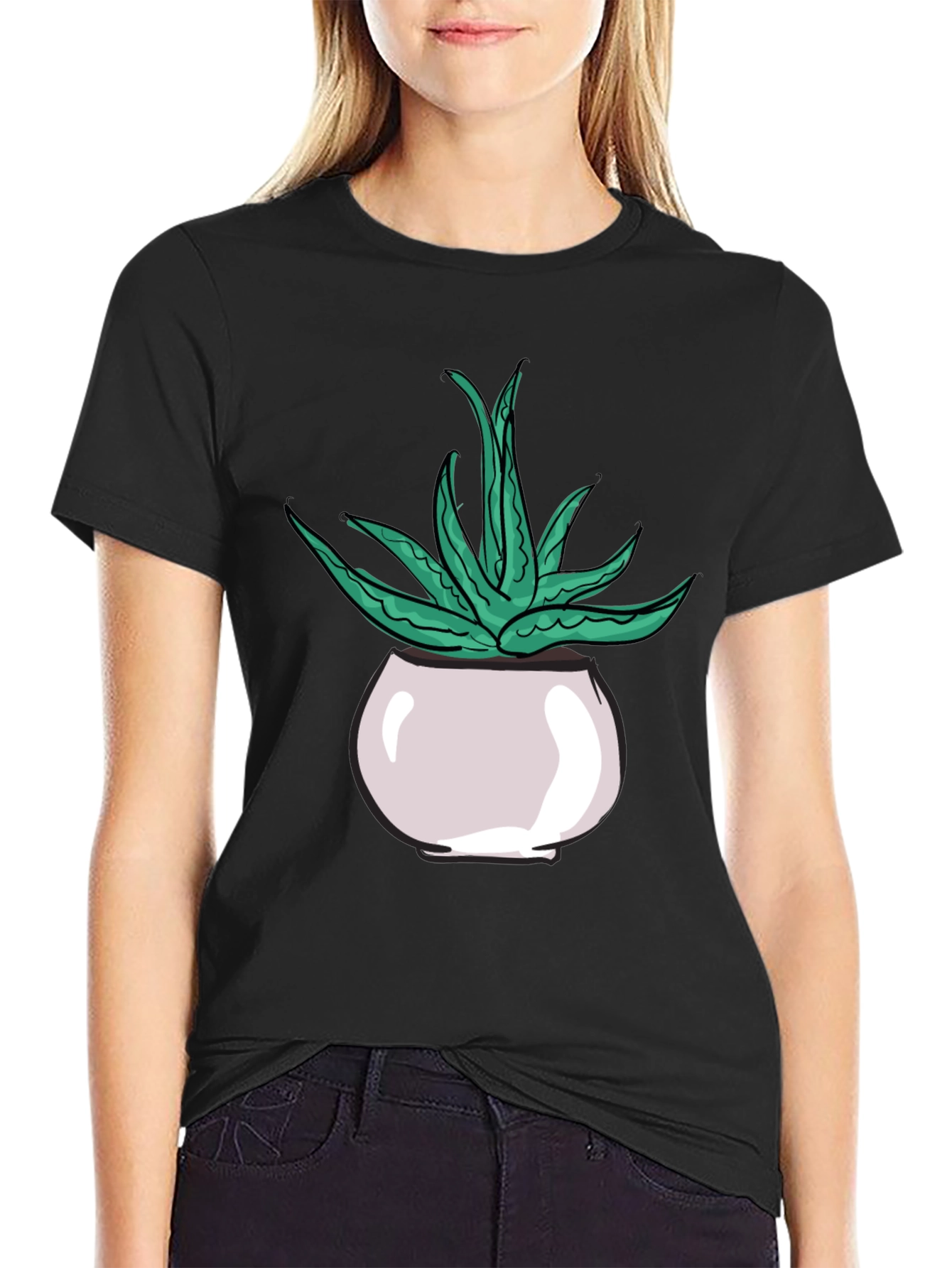 Aloe Plant Graphic Tee - Stylish & Unique Design