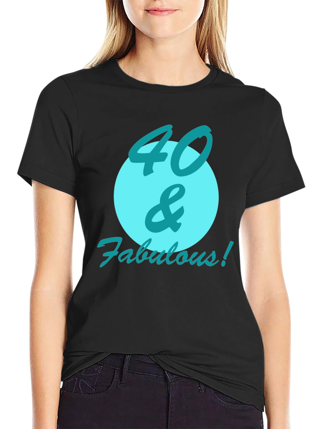 40 & Fabulous Black Graphic Tee