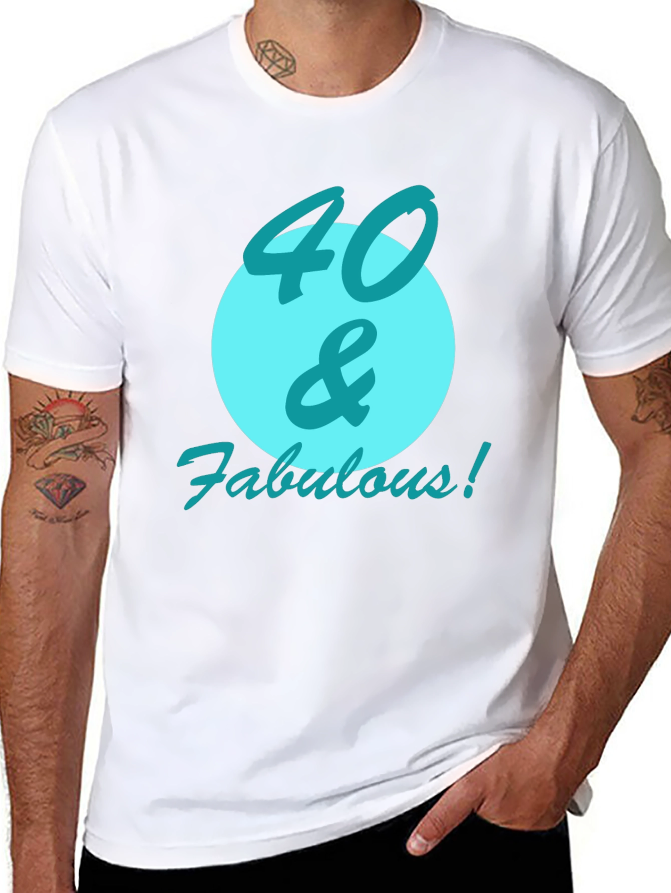 40 & Fabulous Black Graphic Tee