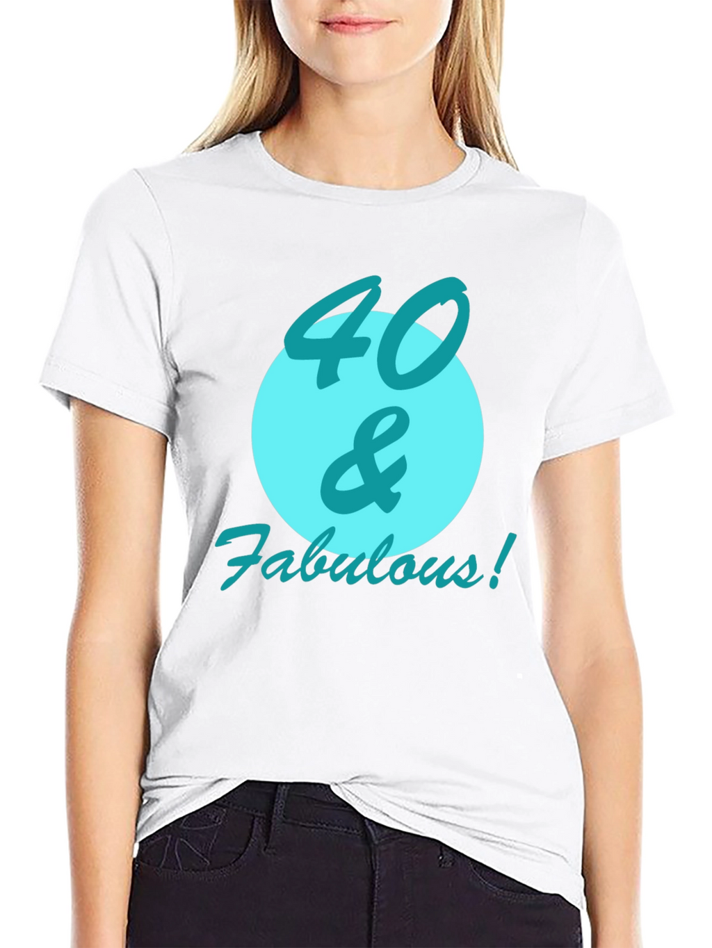 40 & Fabulous Black Graphic Tee