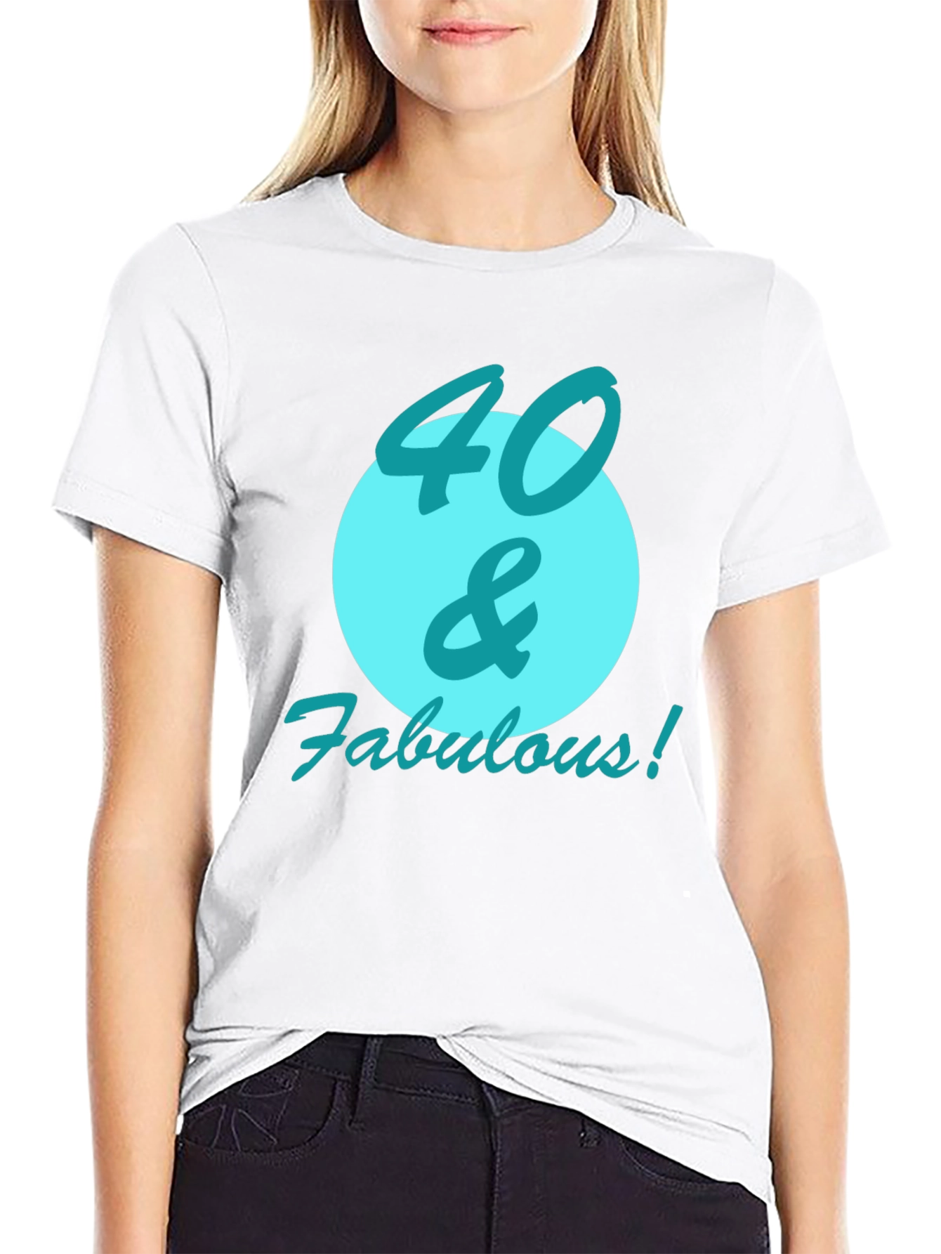 40 & Fabulous Black Graphic Tee