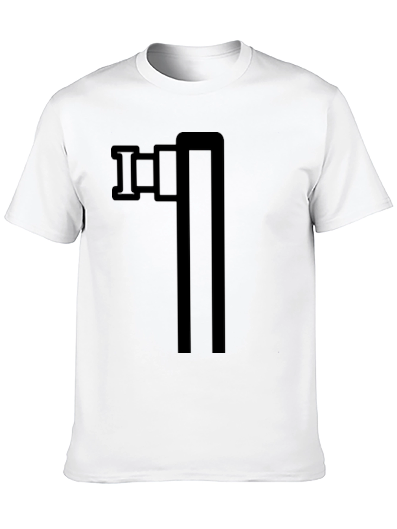 Abstract Symbol Graphic Tee - Black Cotton Blend