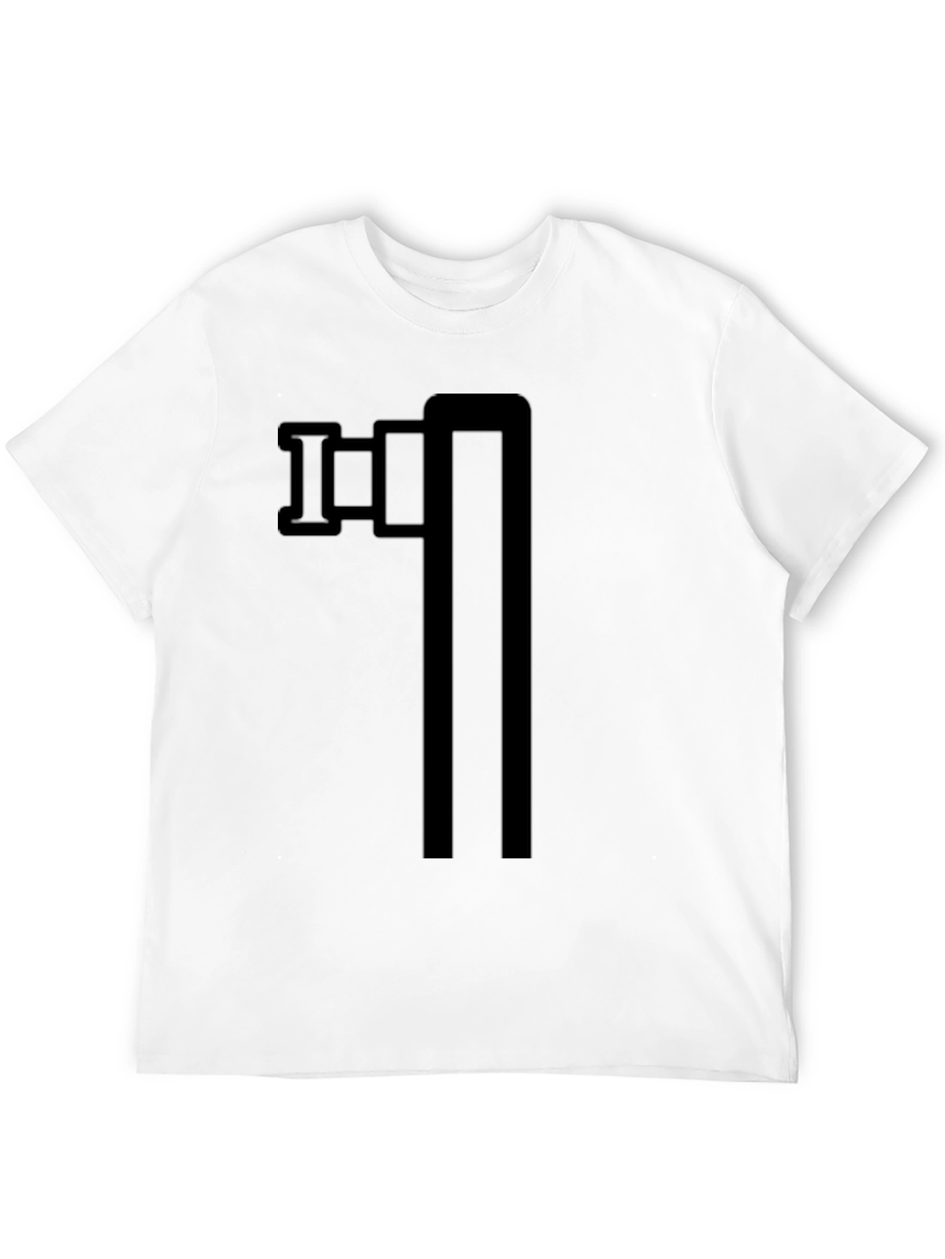 Abstract Symbol Graphic Tee - Black Cotton Blend