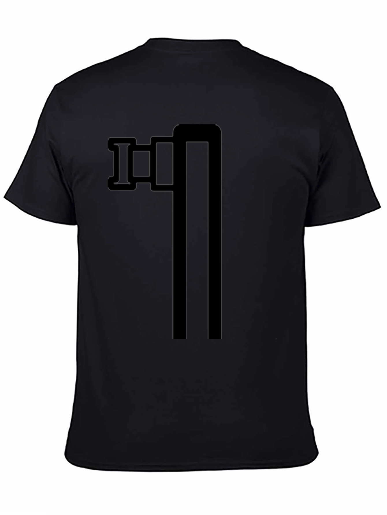 Abstract Symbol Graphic Tee - Black Cotton Blend