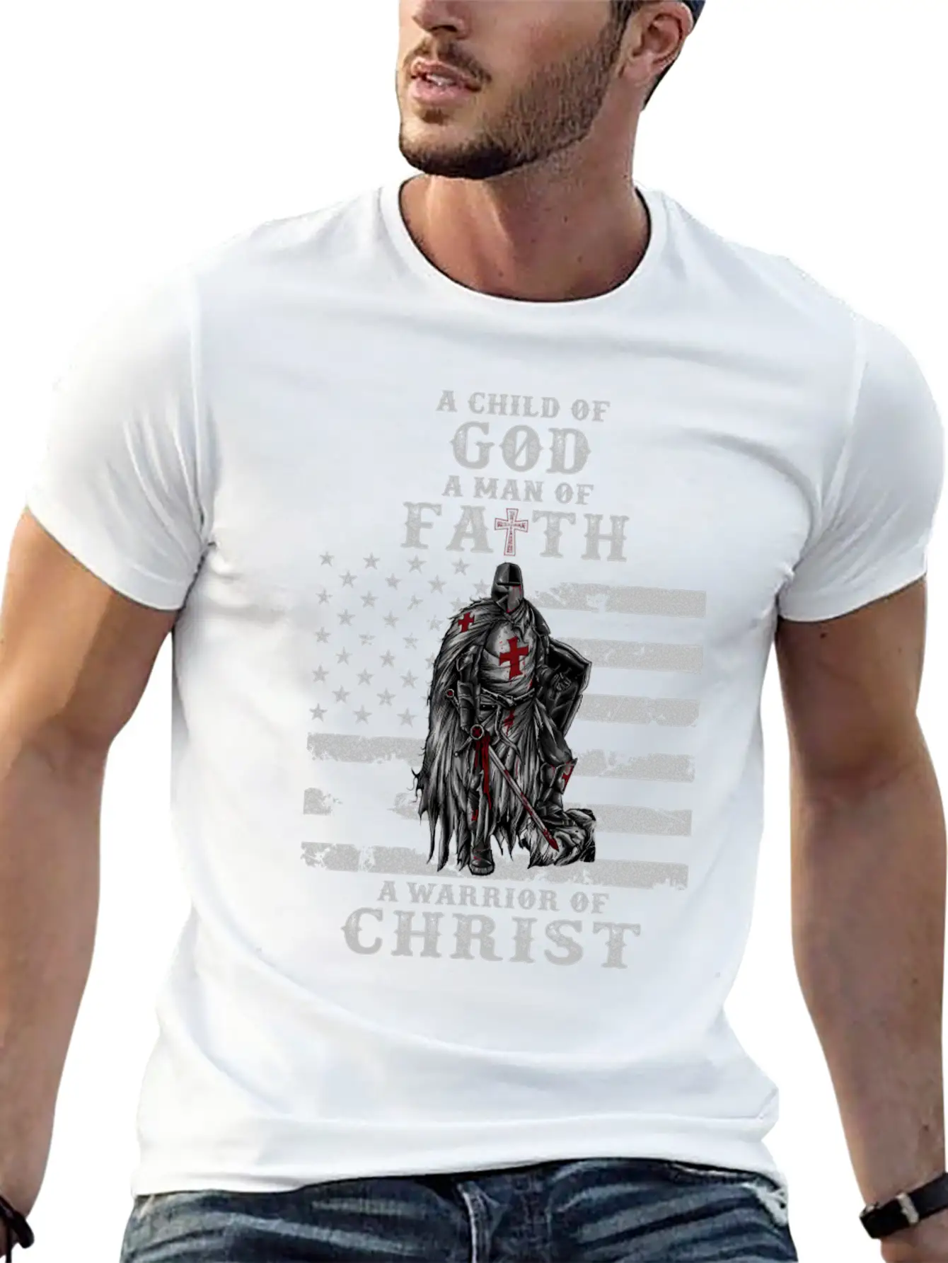 A Child Of God A Of Faith A Warrior Of Christ Basic Graphic T-Shirt – Daily Comfort In Soft Cotton