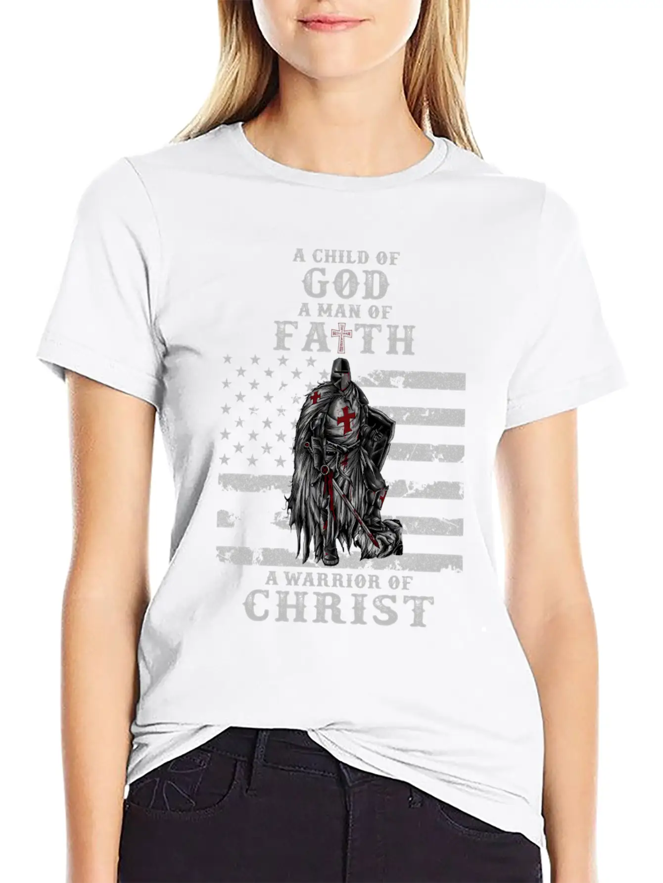 A Child Of God A Of Faith A Warrior Of Christ Basic Graphic T-Shirt – Daily Comfort In Soft Cotton