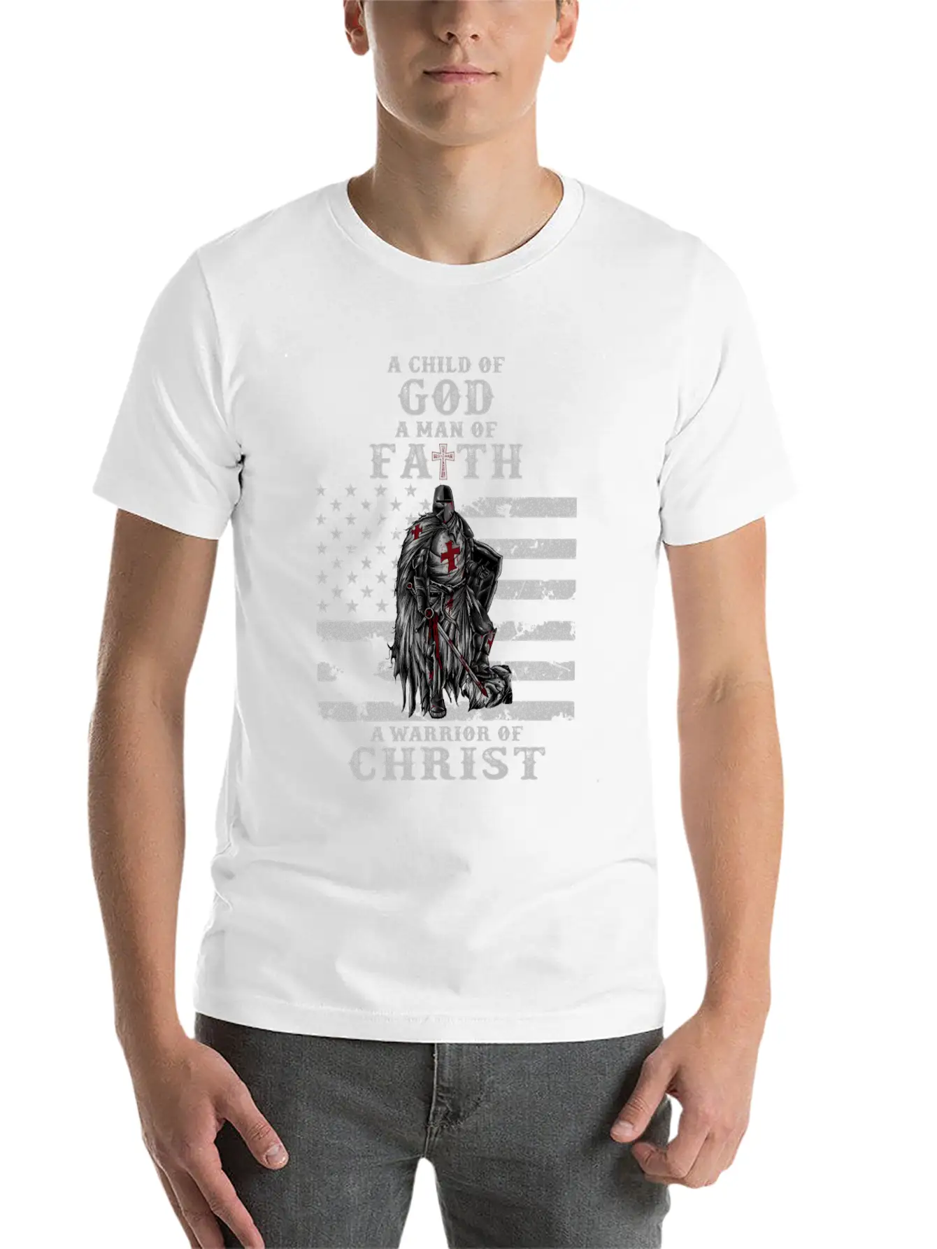 A Child Of God A Of Faith A Warrior Of Christ Basic Graphic T-Shirt – Daily Comfort In Soft Cotton